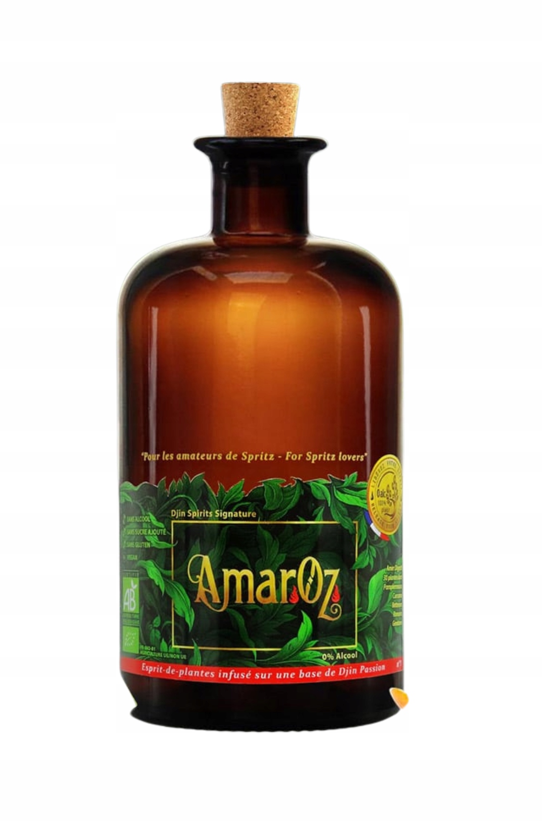 Nealkoholický gin Djin AmarOz 0% řemeslný bylinný z Francie pro tonikum