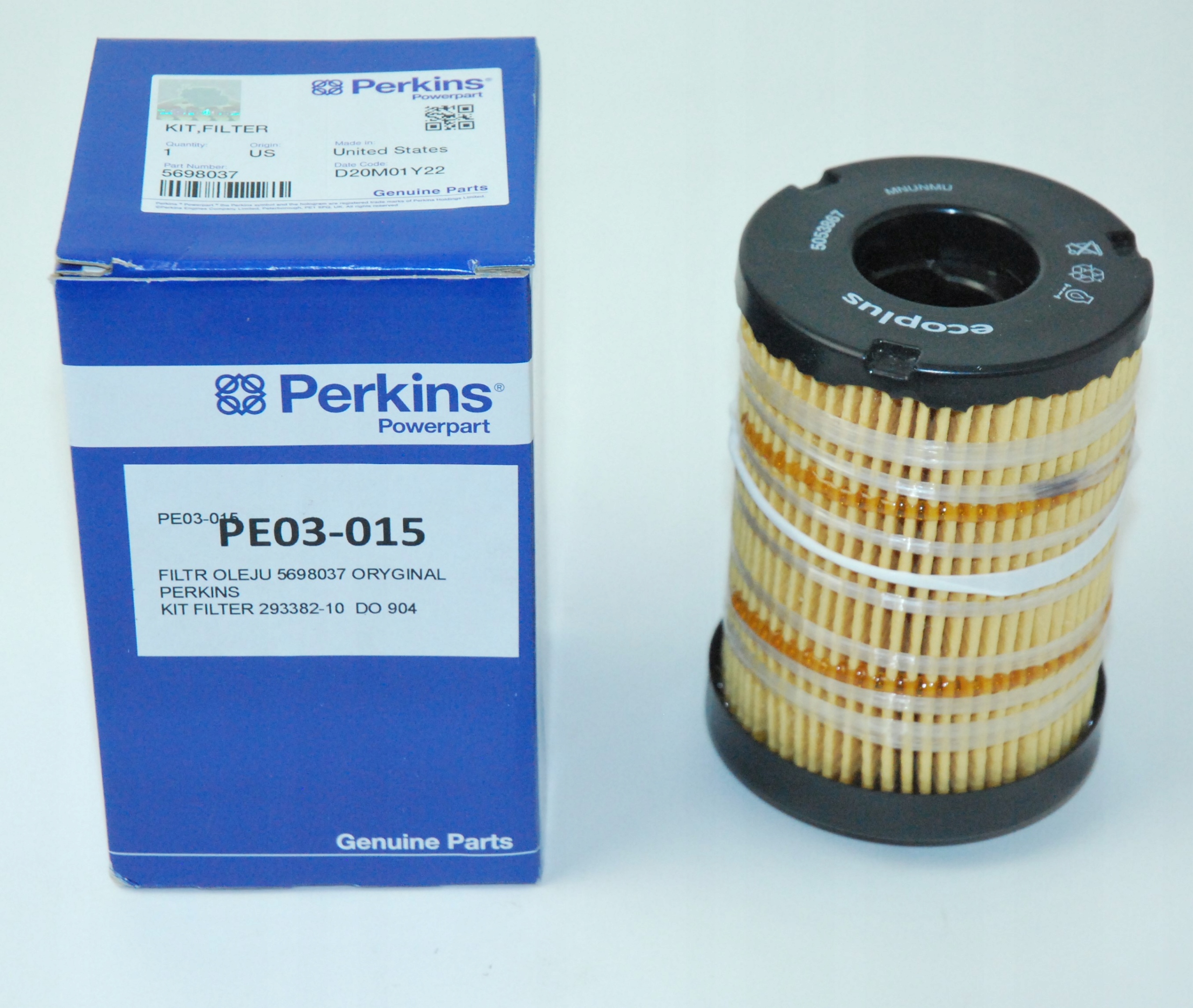 FILTR OLEJU 5698037 ORYGINAL PERKINS KIT FILTER