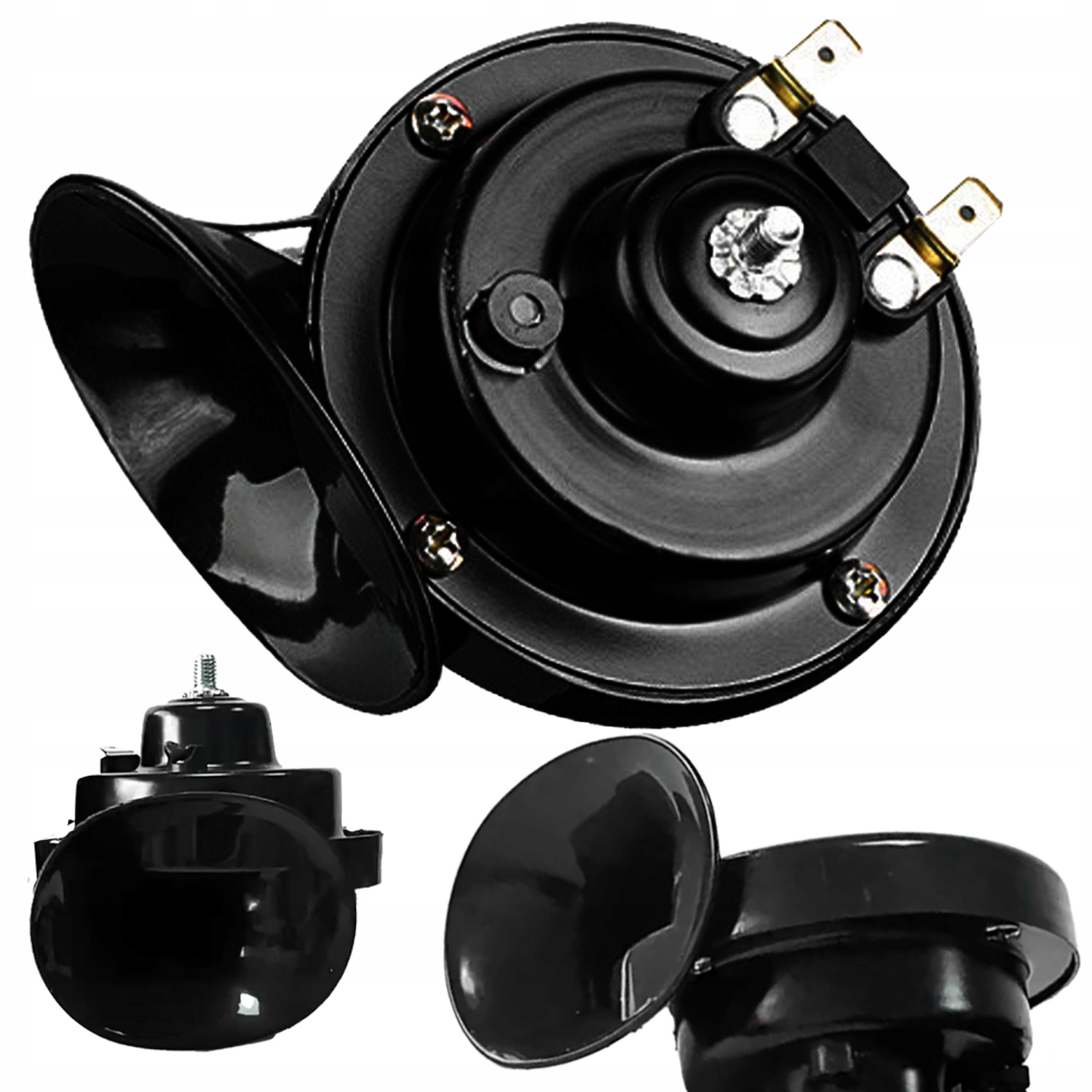 2x MOCNY KLAKSON 12V Ślimak Sygnał Dźwiękowy do samochodu motocykla FANFARA EAN (GTIN) 5905370222920