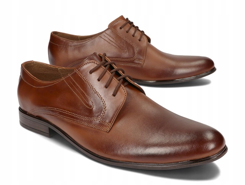 OBUWIE MĘSKIE WIZYTOWE PÓŁBUTY 140 BRĄZ 42 Model WIZYTOWY