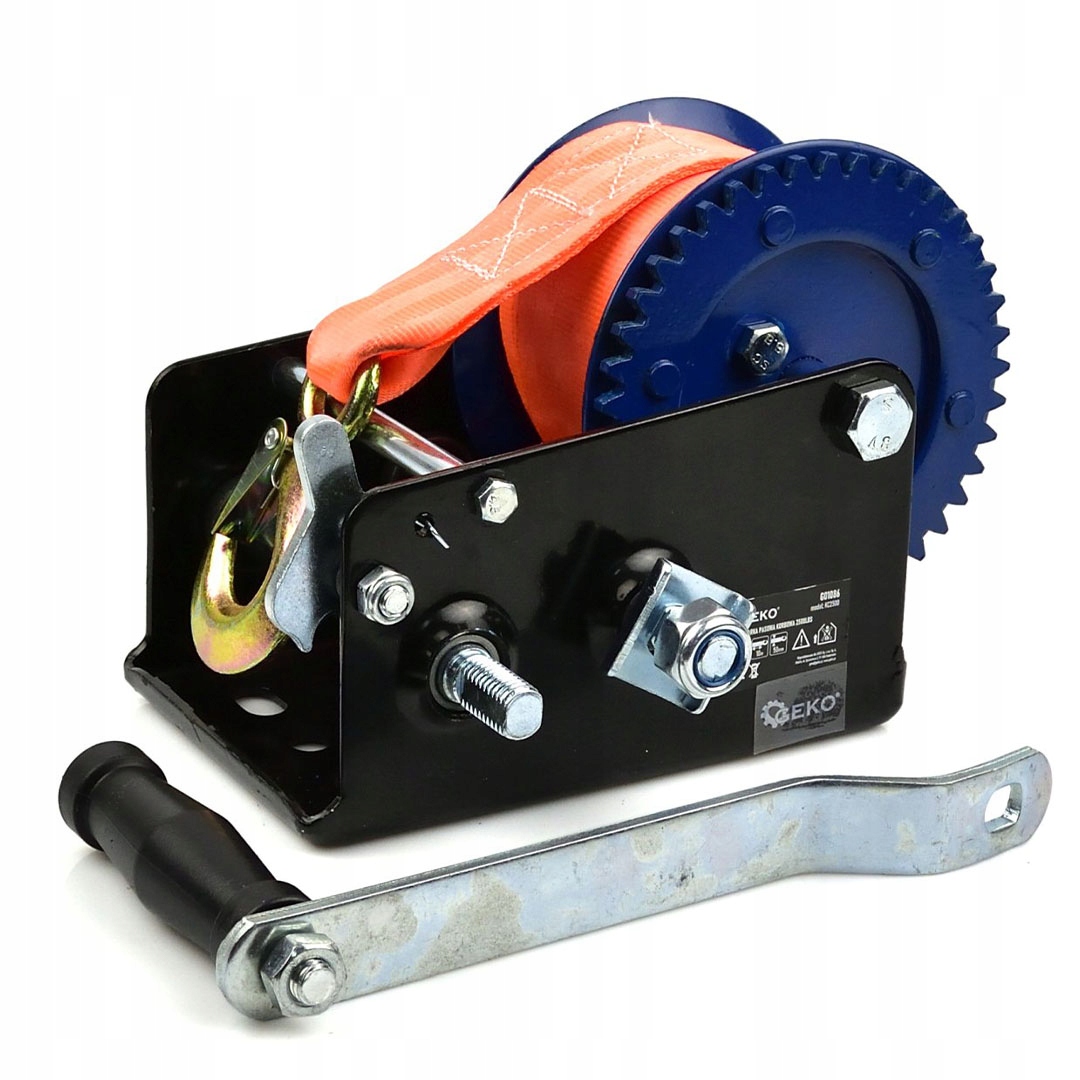 Wyciągarka korbowa pasowa GEKO G01086 1133kg 2500 LBS 10m