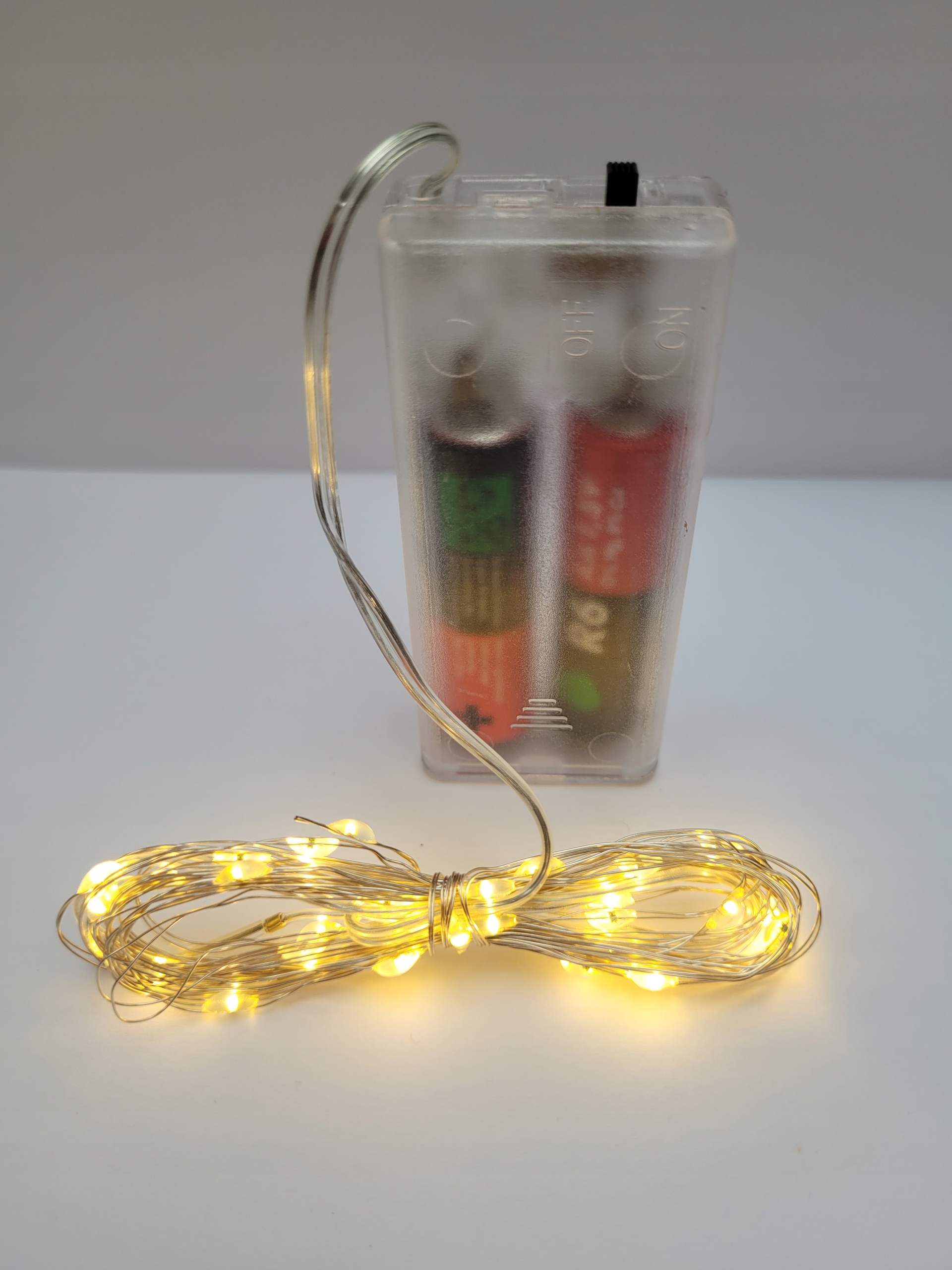 LAMPKI DRUCIK 20 LED NA BATERIE CIEPŁY BIAŁY Marka inna