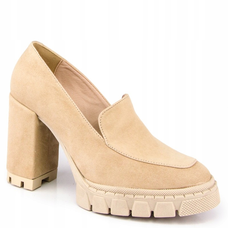 LaRoni E196 Lodičky Mokasíny Kůže Béžová 40