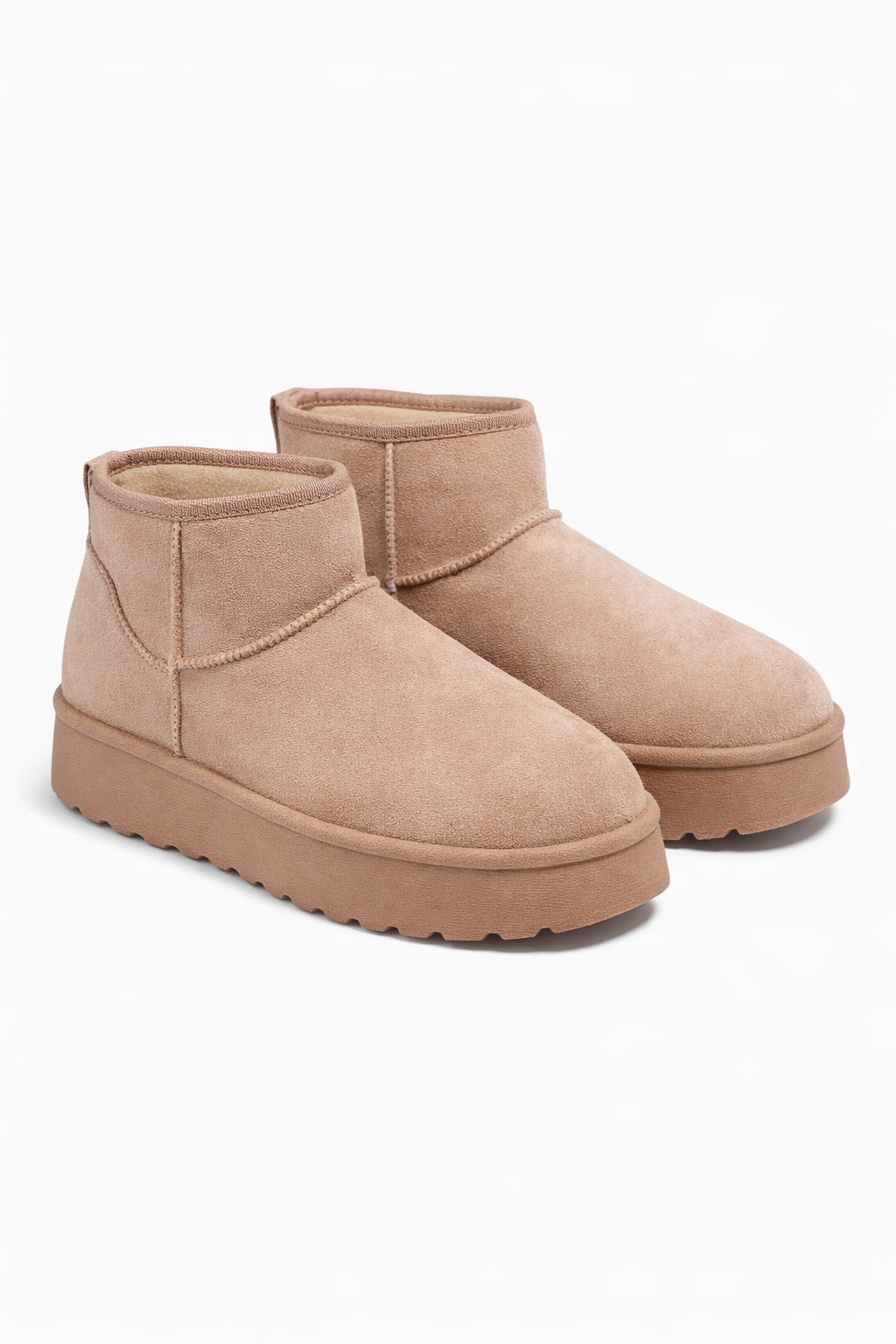 Béžové Nízké Sněhule S Tlustou Podrážkou 37 1I3A