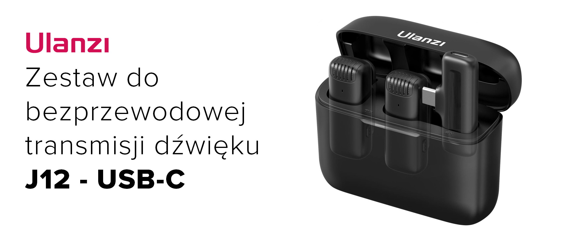 Zestaw do bezprzewodowej transmisji dźwięku Ulanzi J12 - USB-C Łączność bezprzewodowa