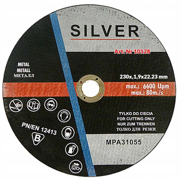 

Tarcza Do Cięcia Metalu 230 x 1,9 Silver inox