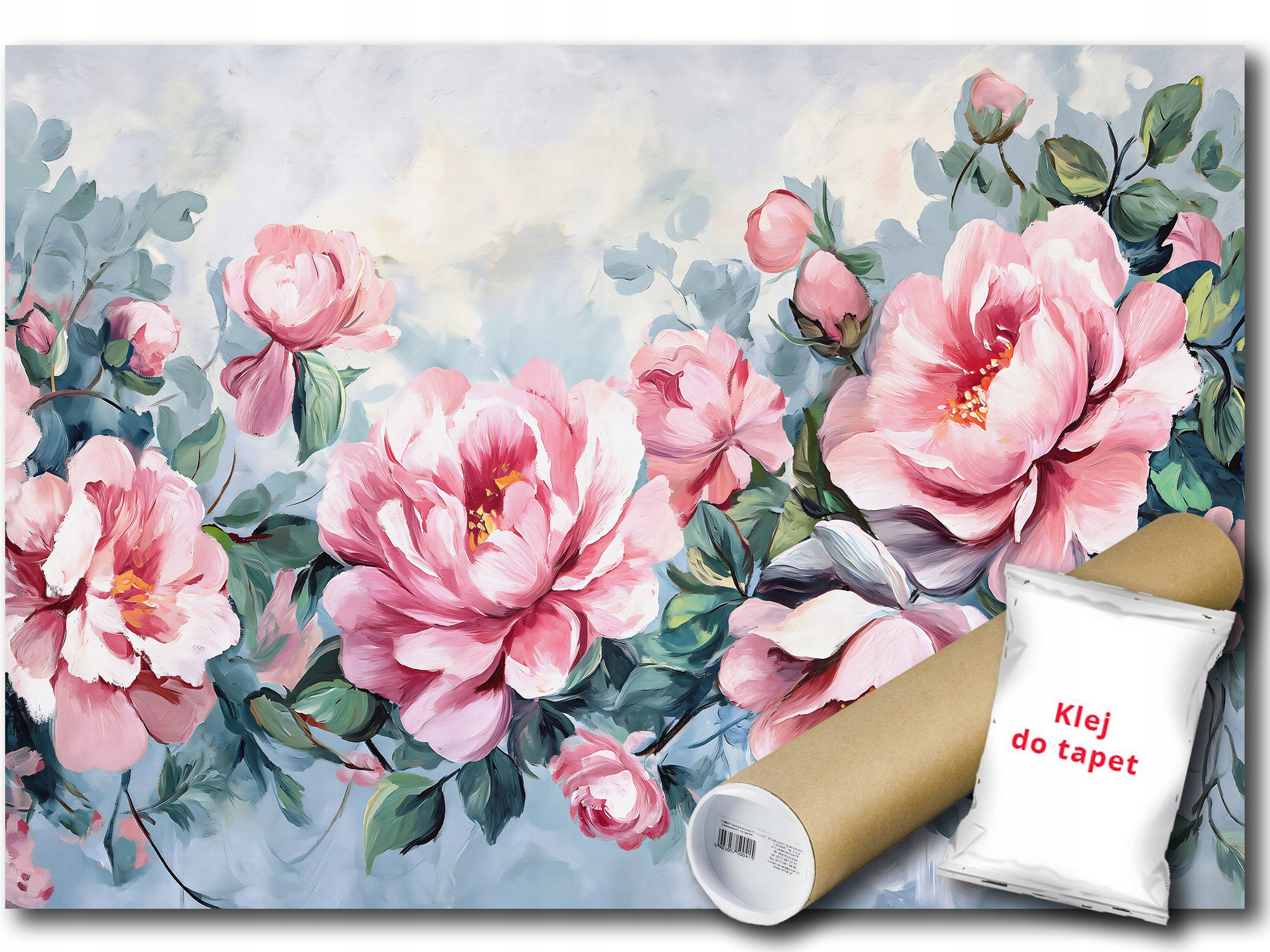 Fototapeta Flizelina Malované Květiny Kytice Kompozice Pivoňky 520x318