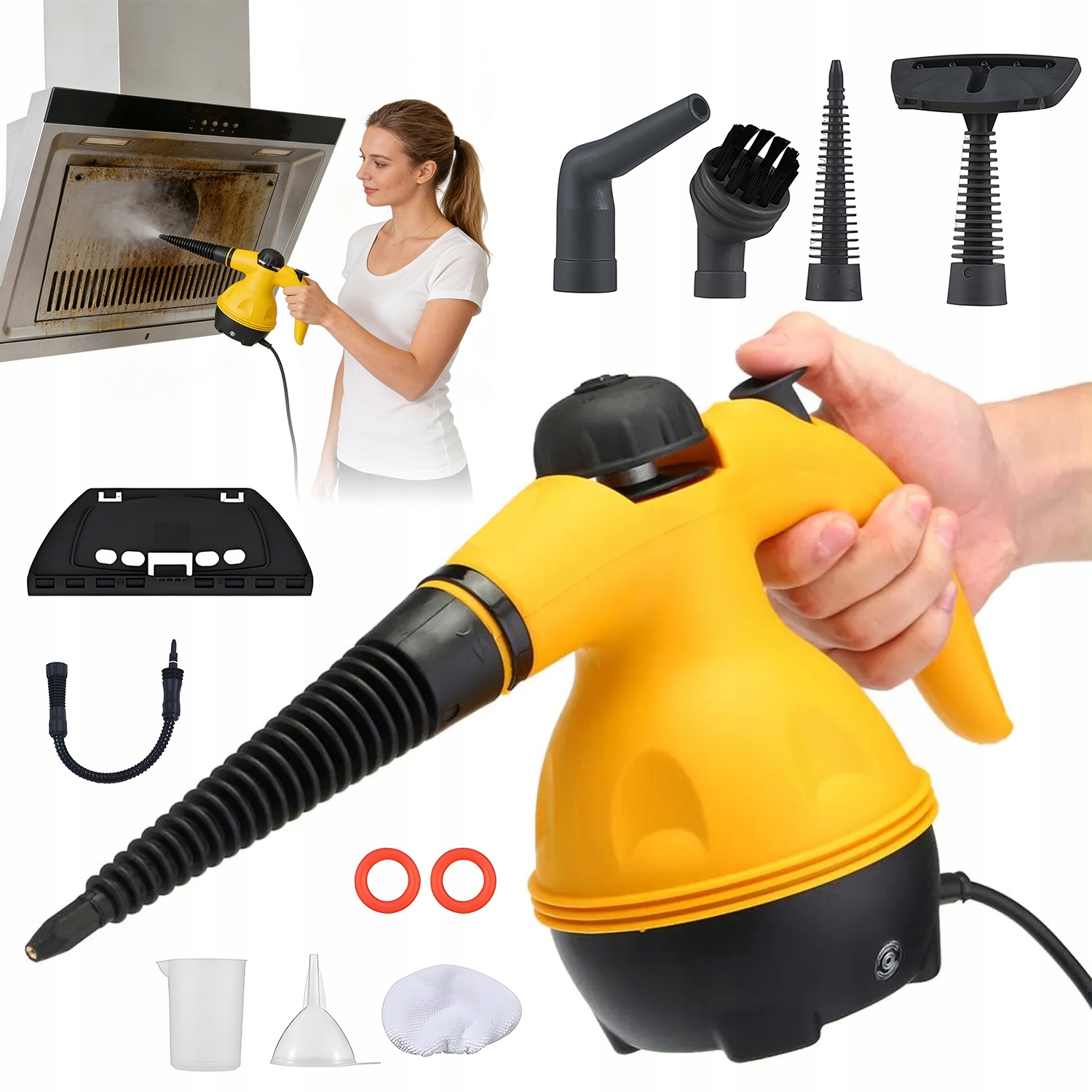 Parní Čistič Steamer 1000W Čistič Na Okna, Dlaždice Ruční Parní Čistič 300ML 3BAR