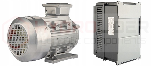 SILNIK ELEKTRYCZNY 3kW 400V I REGULATOR OBROTÓW FALOWNIK WEKTOROWY Marka Hydrolider