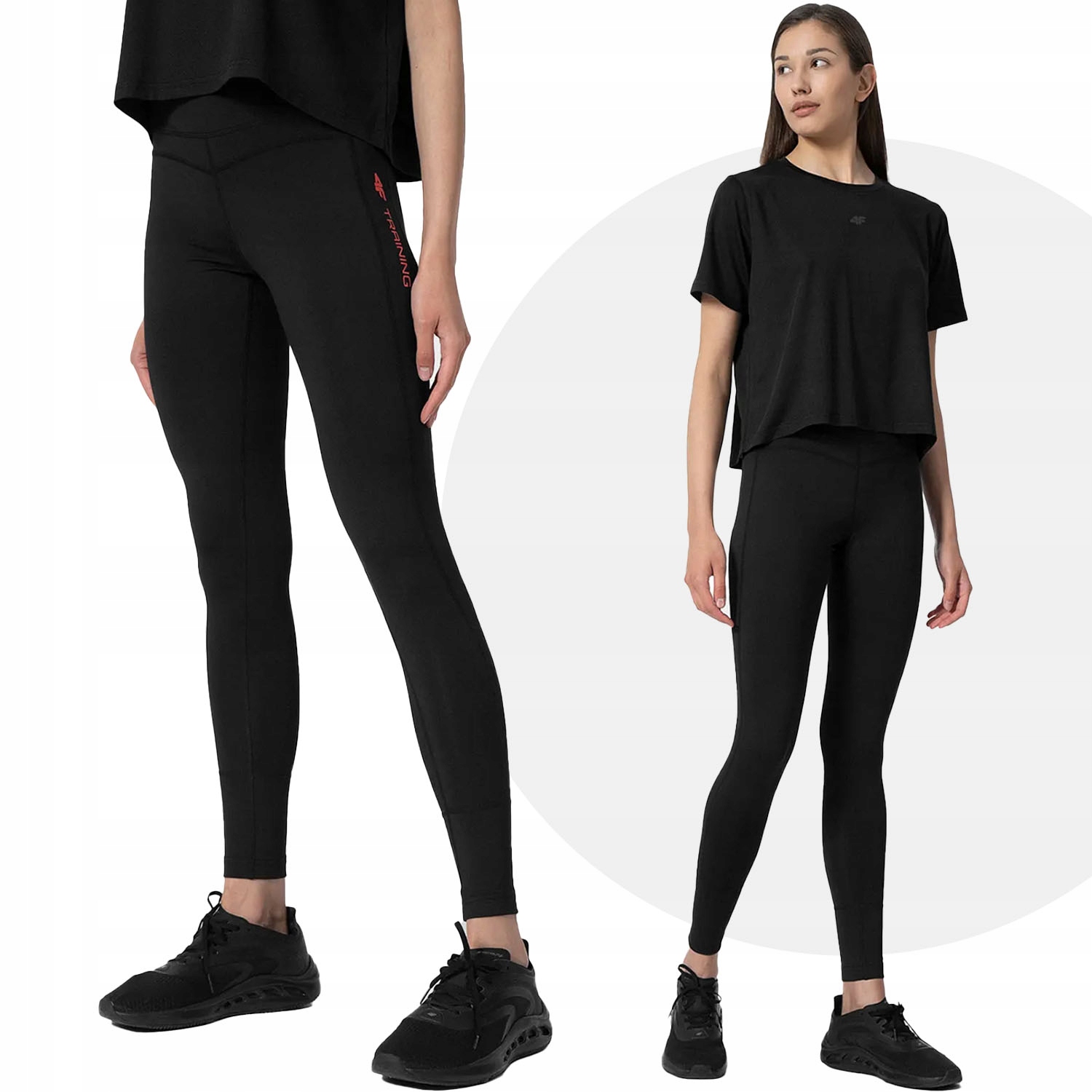 

Damskie Legginsy 4F Dry Sportowe Z Wysokim Stanem