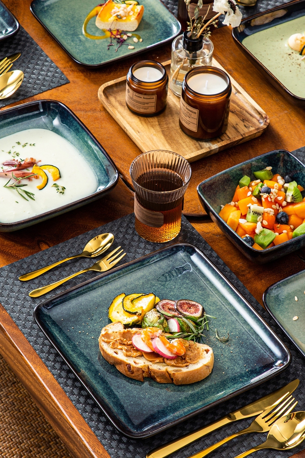 Zastawa Stołowa Dla 4 Osób ZESTAW Obiadowy WYJĄTKOWO PIĘKNE TALERZE Liczba osób 4