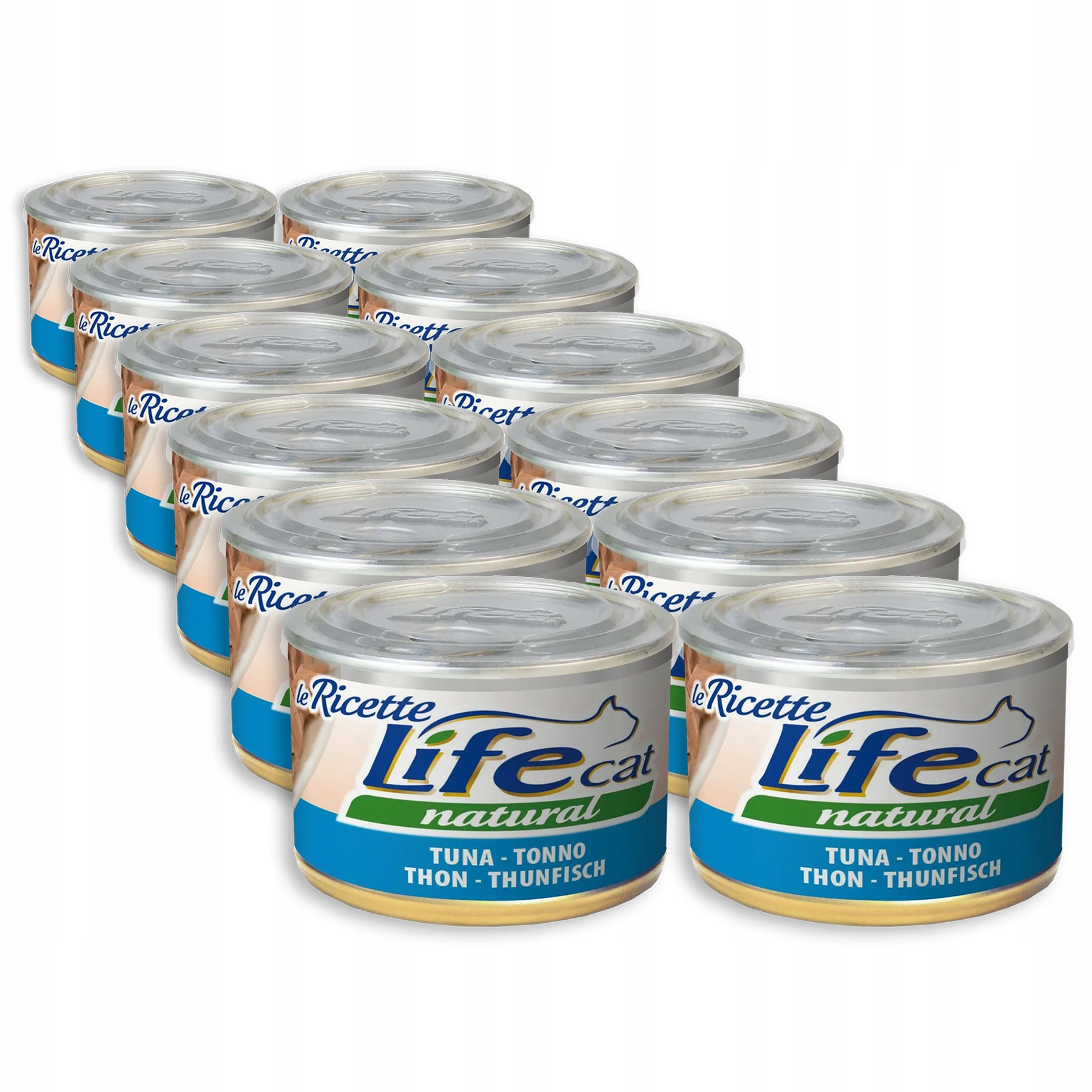 Levně Life Cat Le Ricette Krmivo pro kočky konzerva Set 12x150g tuňák