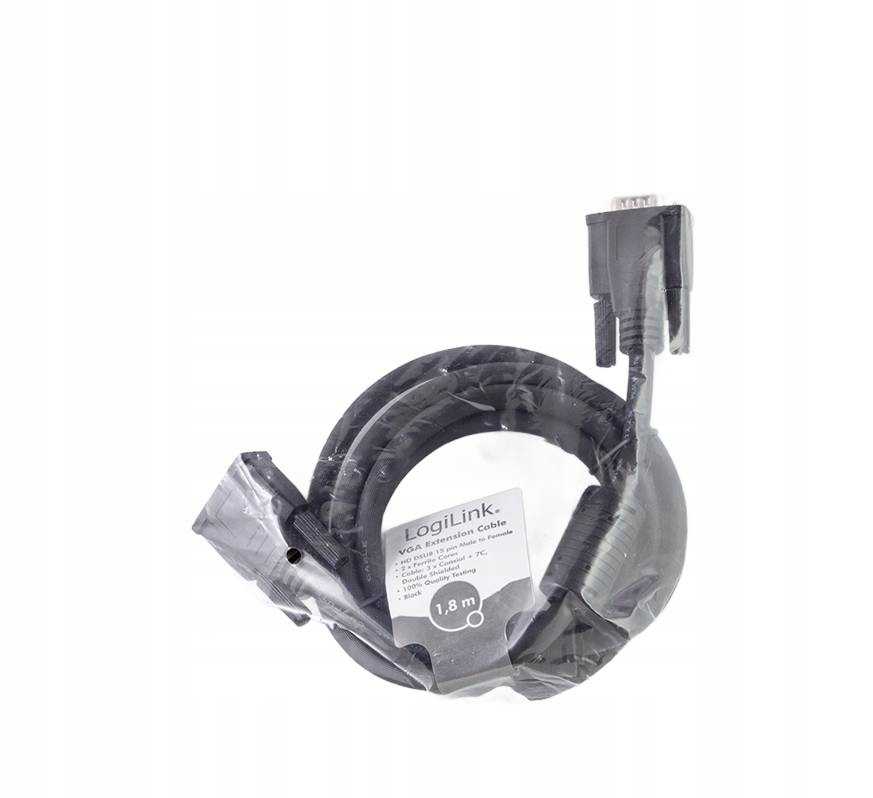 Przedłużacz VGA HD15/M to HD15/F 1.8m - LogiLink CV0004 Kod producenta CV0004
