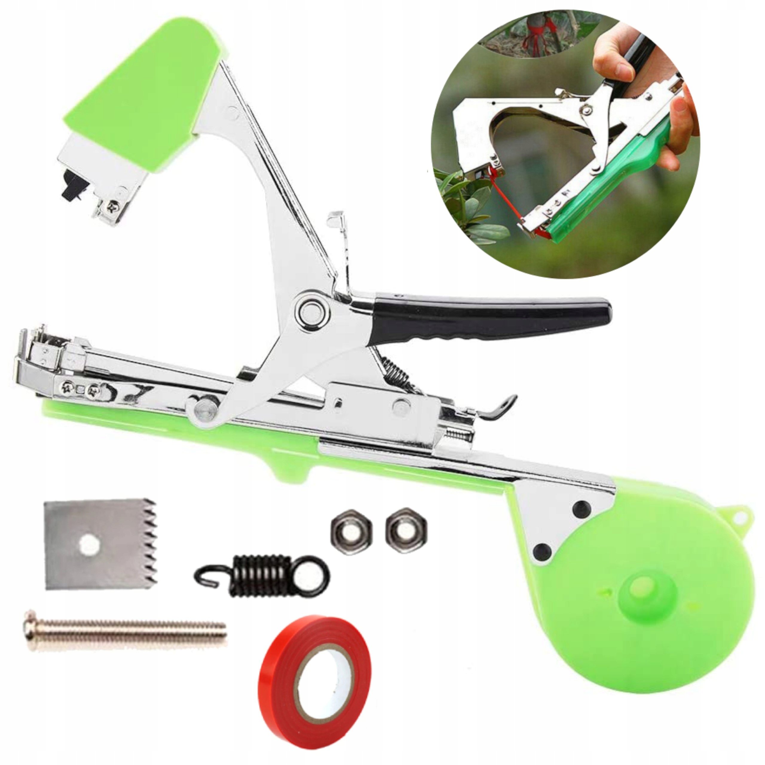 TAPENER ZSZYWACZ OGRODNICZY OGRODOWY DO WIĄZANIA ROŚLIN TAŚMA SZKÓŁKARSKI