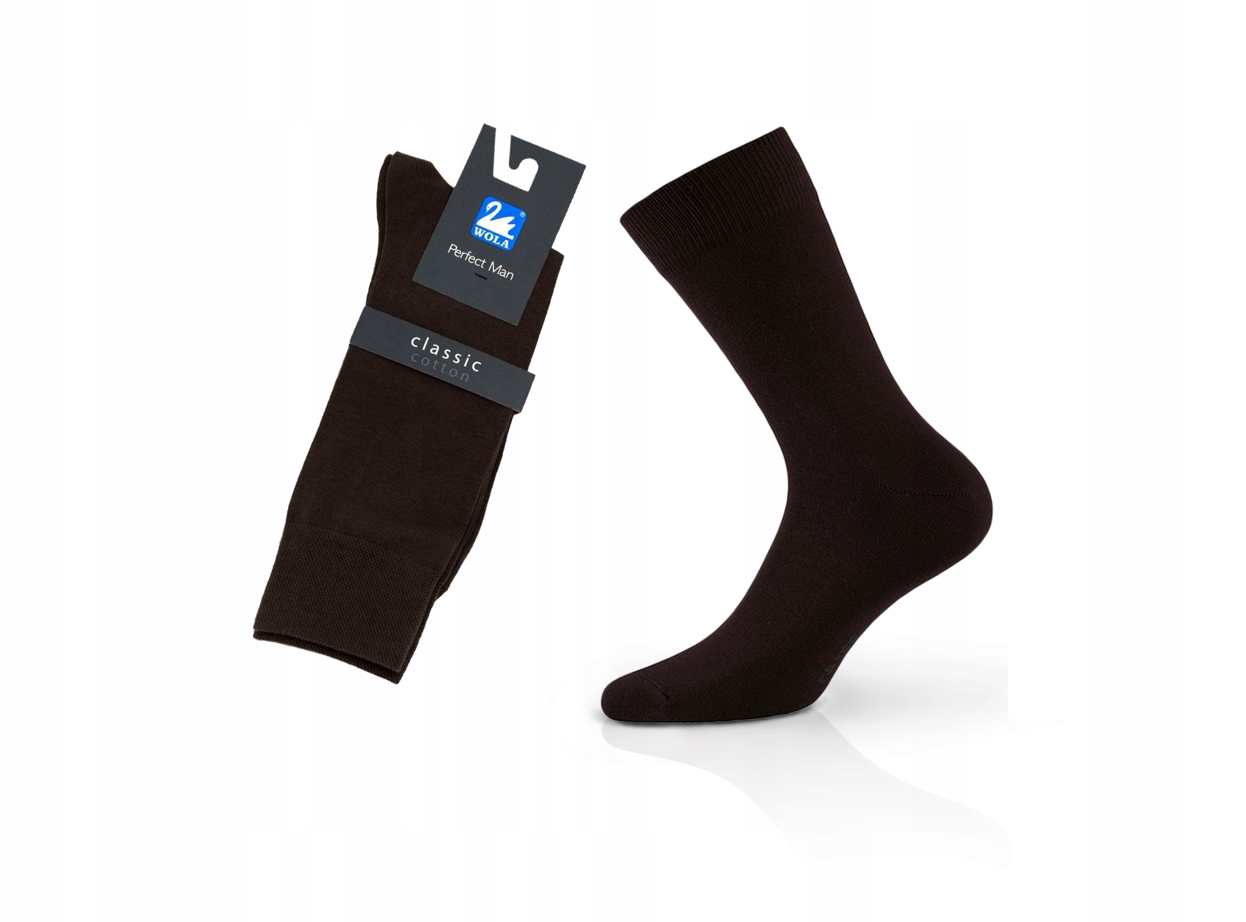 

Skarpety Perfect Man Wola bawełna brown M9A, 42/44