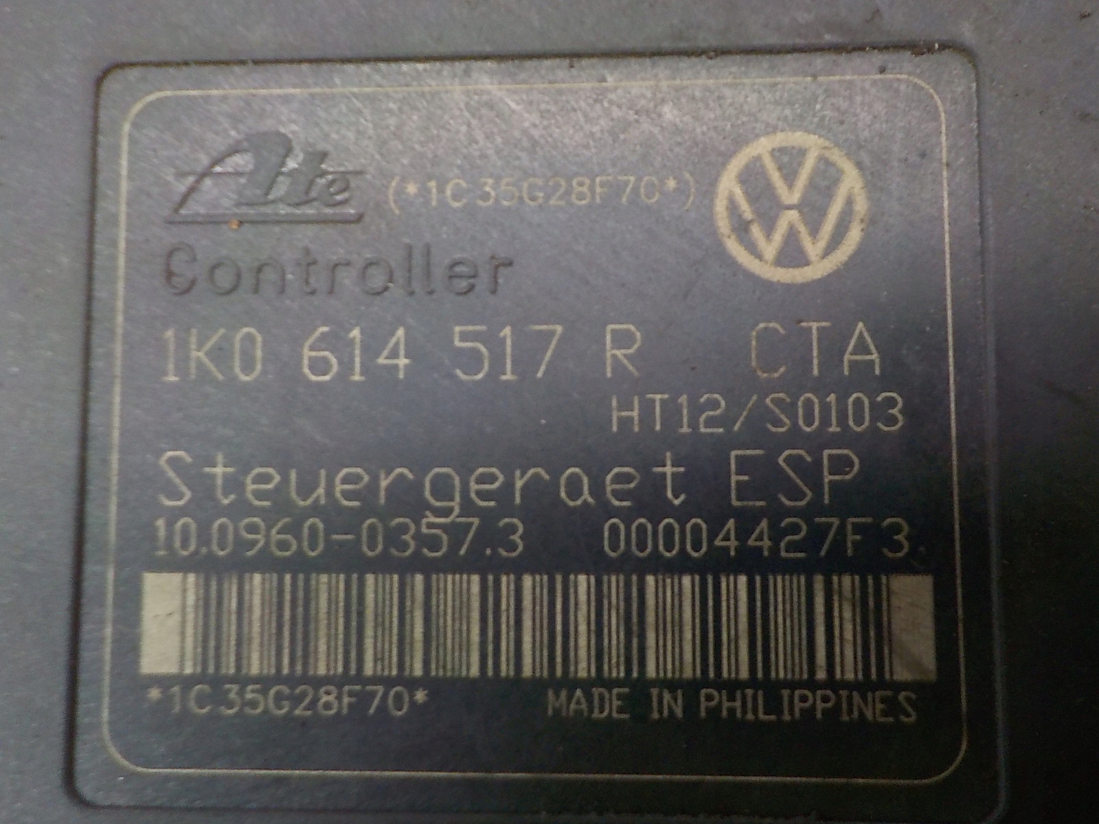 VW TOURAN Pompa ABS 1K0614517R G5 10.0206-0182.4