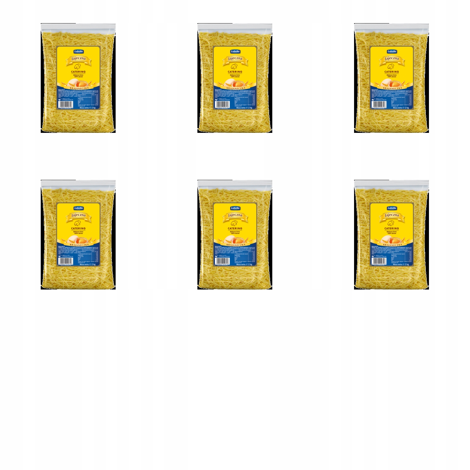 6x 2kg Lubella makaron krajaneczka Karton