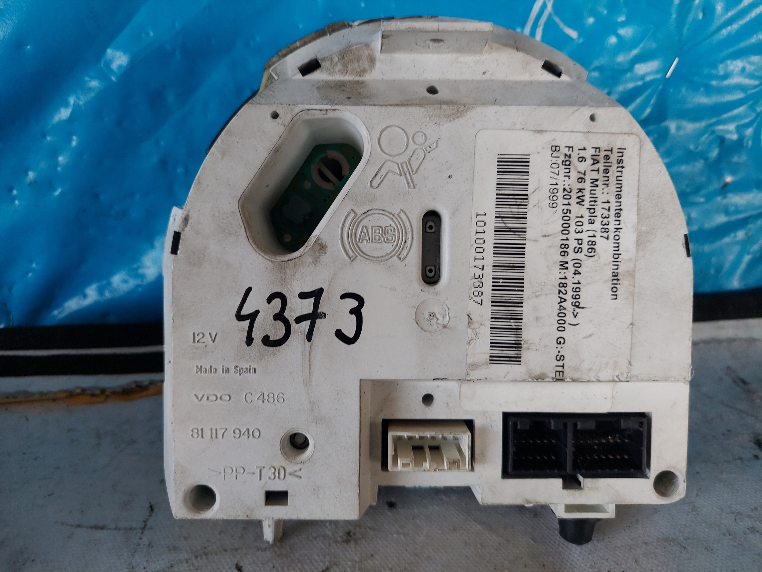 dials clock FIAT MULTIPLA 1.6 16V 46766515