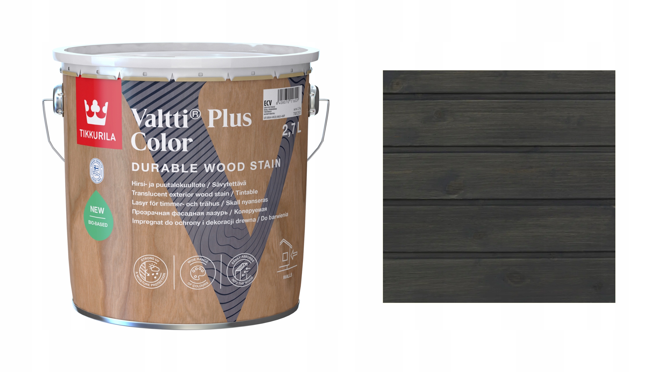 Tikkurila Valtti Plus Color 2,7L 208A Forest Shed Impregnat Szybkoschnący