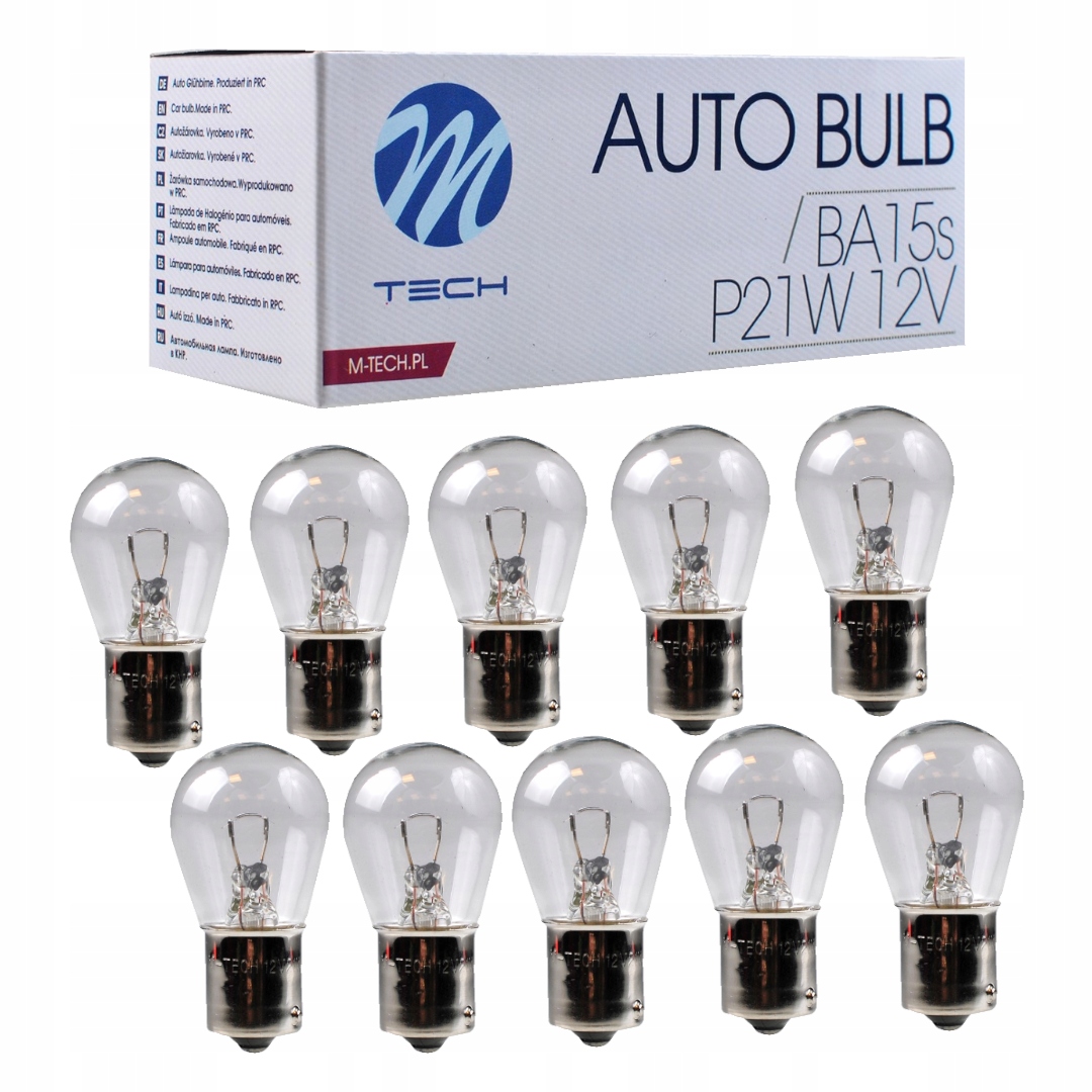 Żarówki P21W 17506 12V 21W BA15s M-tech 10 sztuk