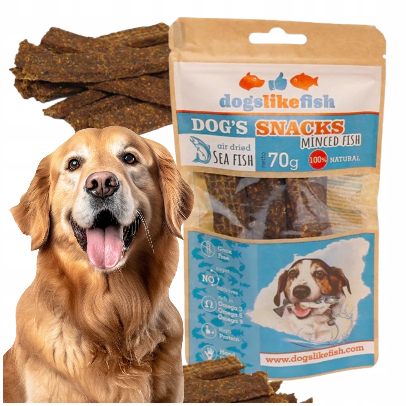 Mletá Treska V Pásech Pro Psa – Dogslikefish 1 Kg