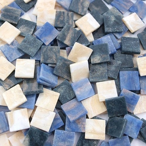 

Mozaika marmur niebieska 10x10 mm 190 sztuk
