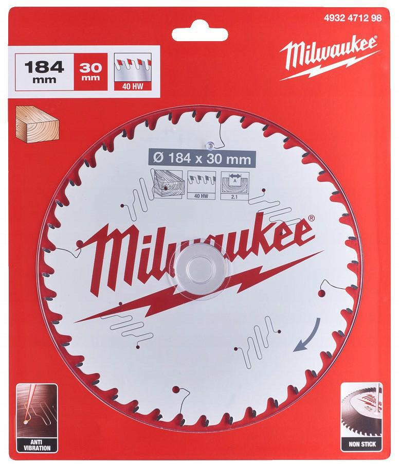 Milwaukee Kotoučová Pila 184x30x2,1x40 Atb Atb Csb P W Dřevo Rychlé Řezání