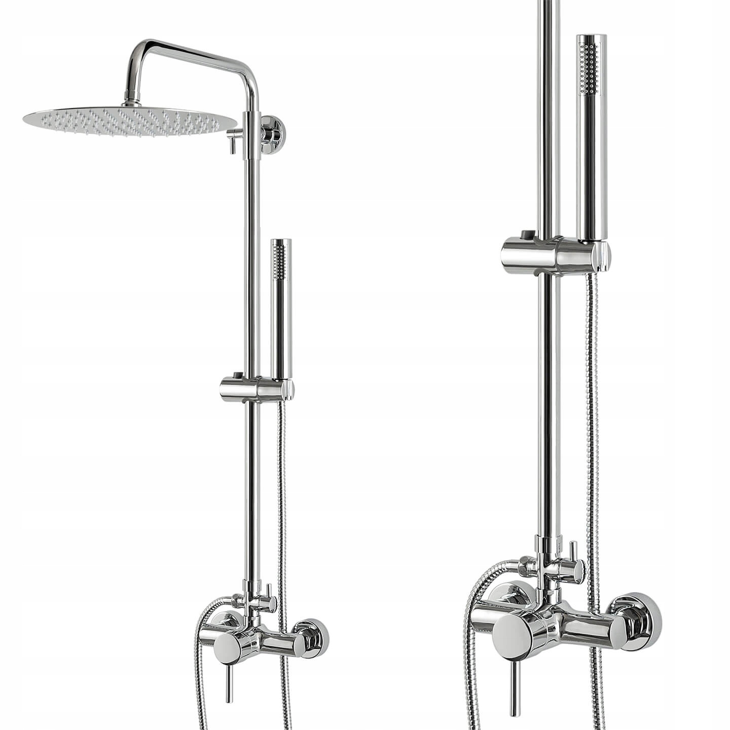 Sprchový Set Sprchový Sloup S Ocelovou Dešťovou Sprchou 30 CM