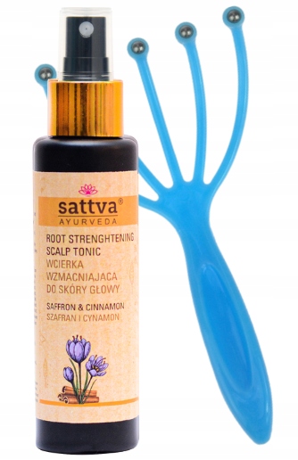 SATTVA WCIERKA SZAFRAN I CYNAMON POROST + MASAŻER