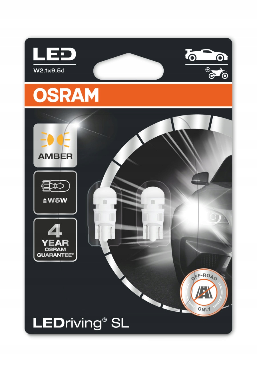 

Osram LEDriving W5W 12V Pomarańczowa 2 sztuki