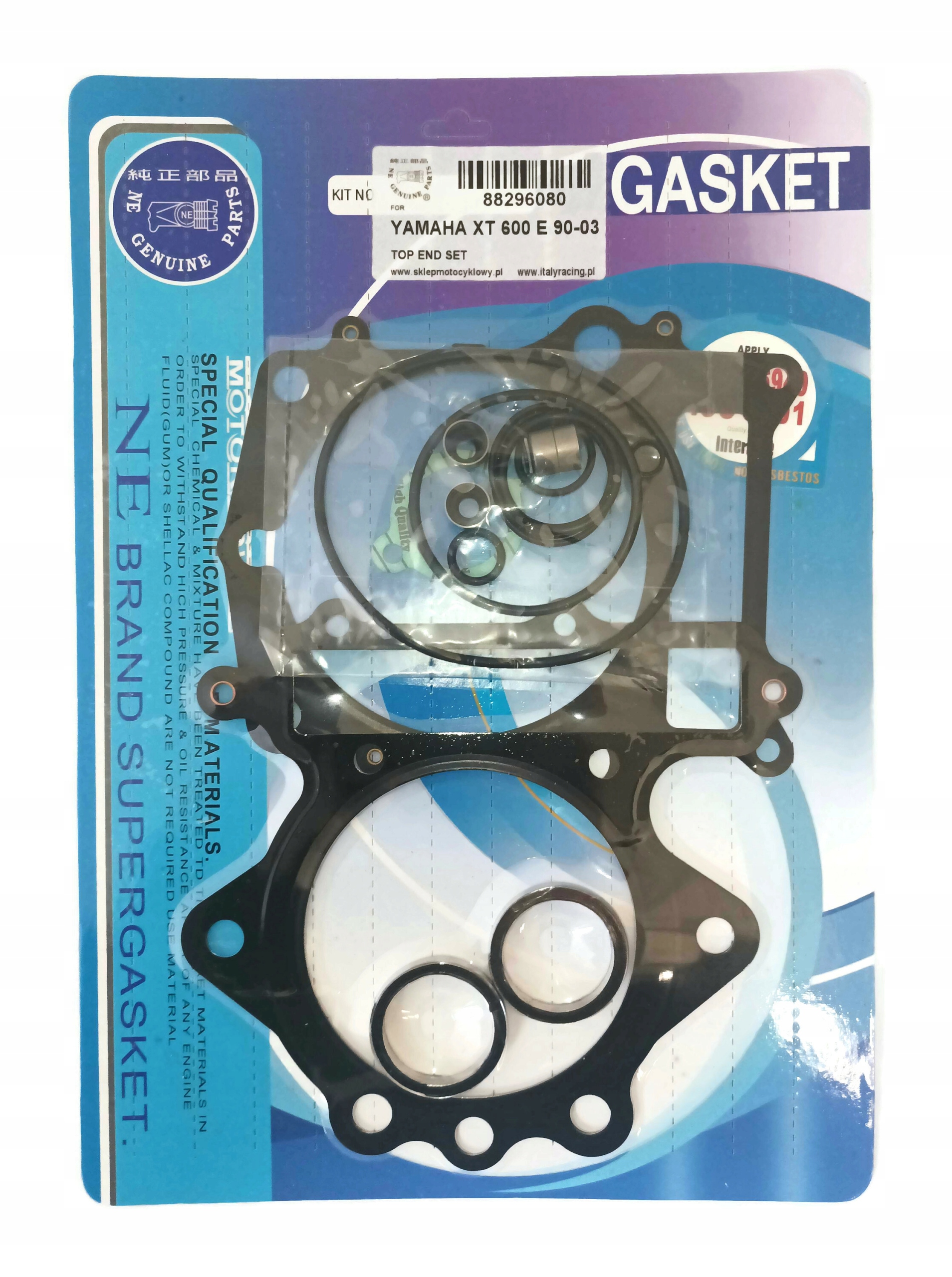 Zestaw uszczelek silnika TOP END do YAMAHA XT 600 E H K Z Tenere Stan opakowania oryginalne