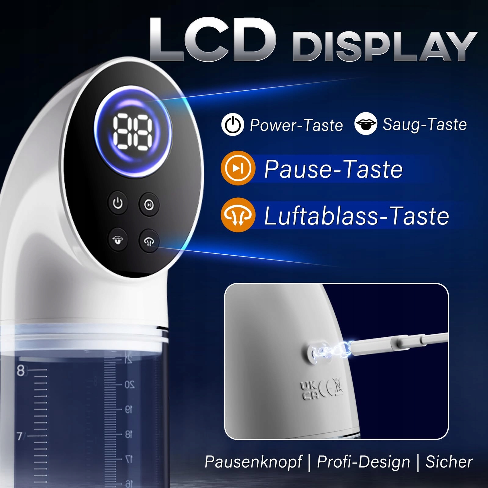 LCD Pompka do Powiększania Penisa z 6 Poziomami Ssania dla Mężczyzn — miniatura 5