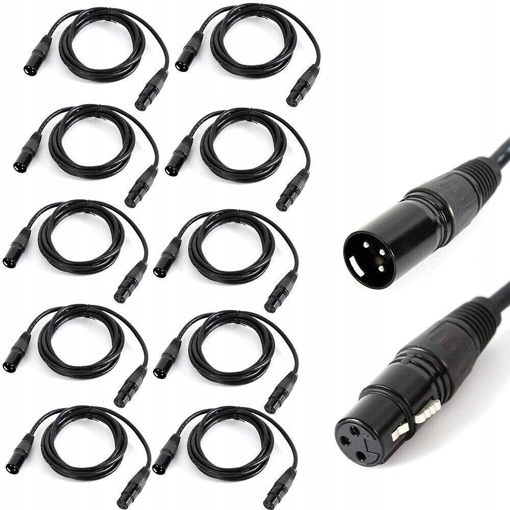10 x signální kabel Xlr 3-pinový signálový kabel DMX512, kabel DMX