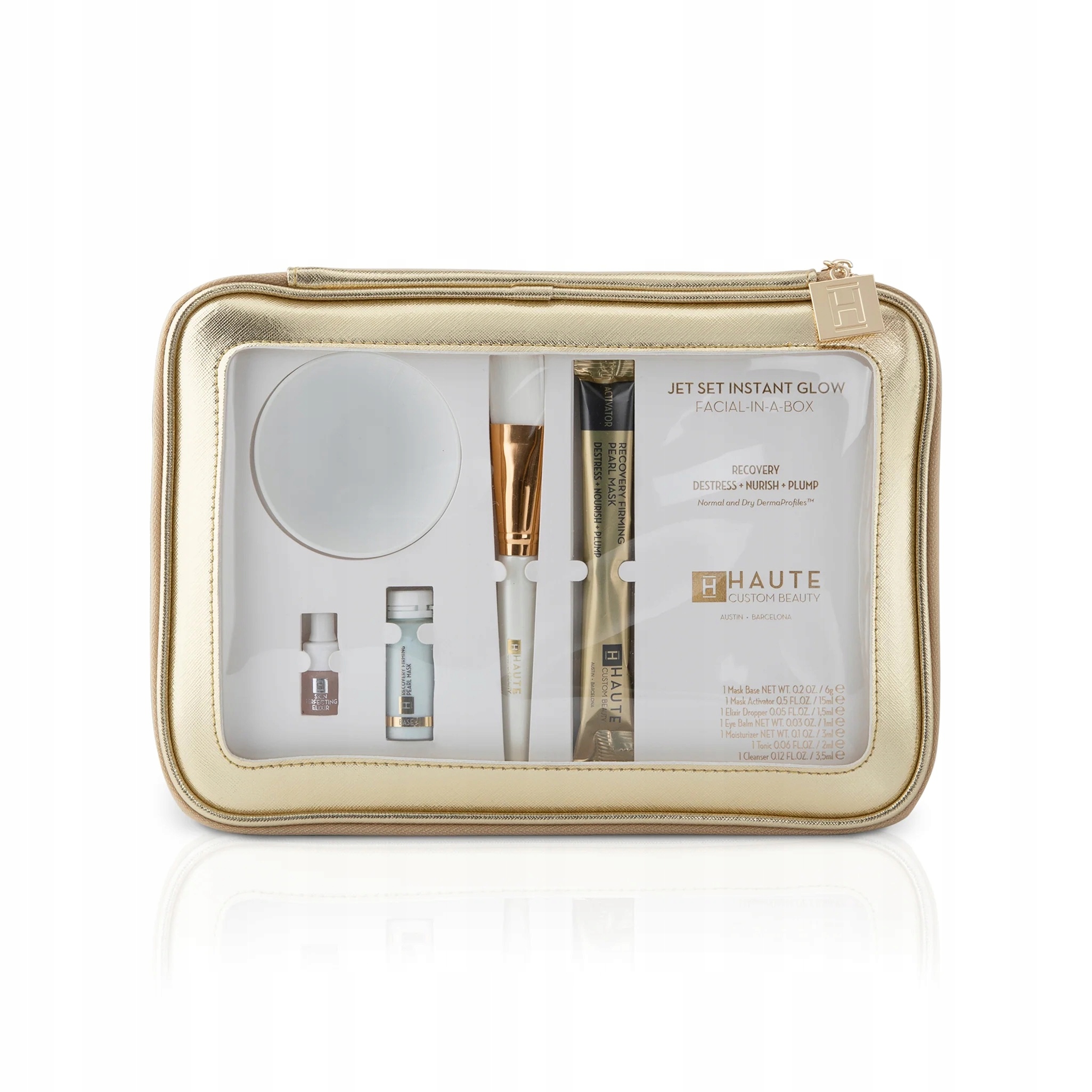 Haute Custom Beauty Jet Set Instant Glow Recovery Zestaw Regenerujący