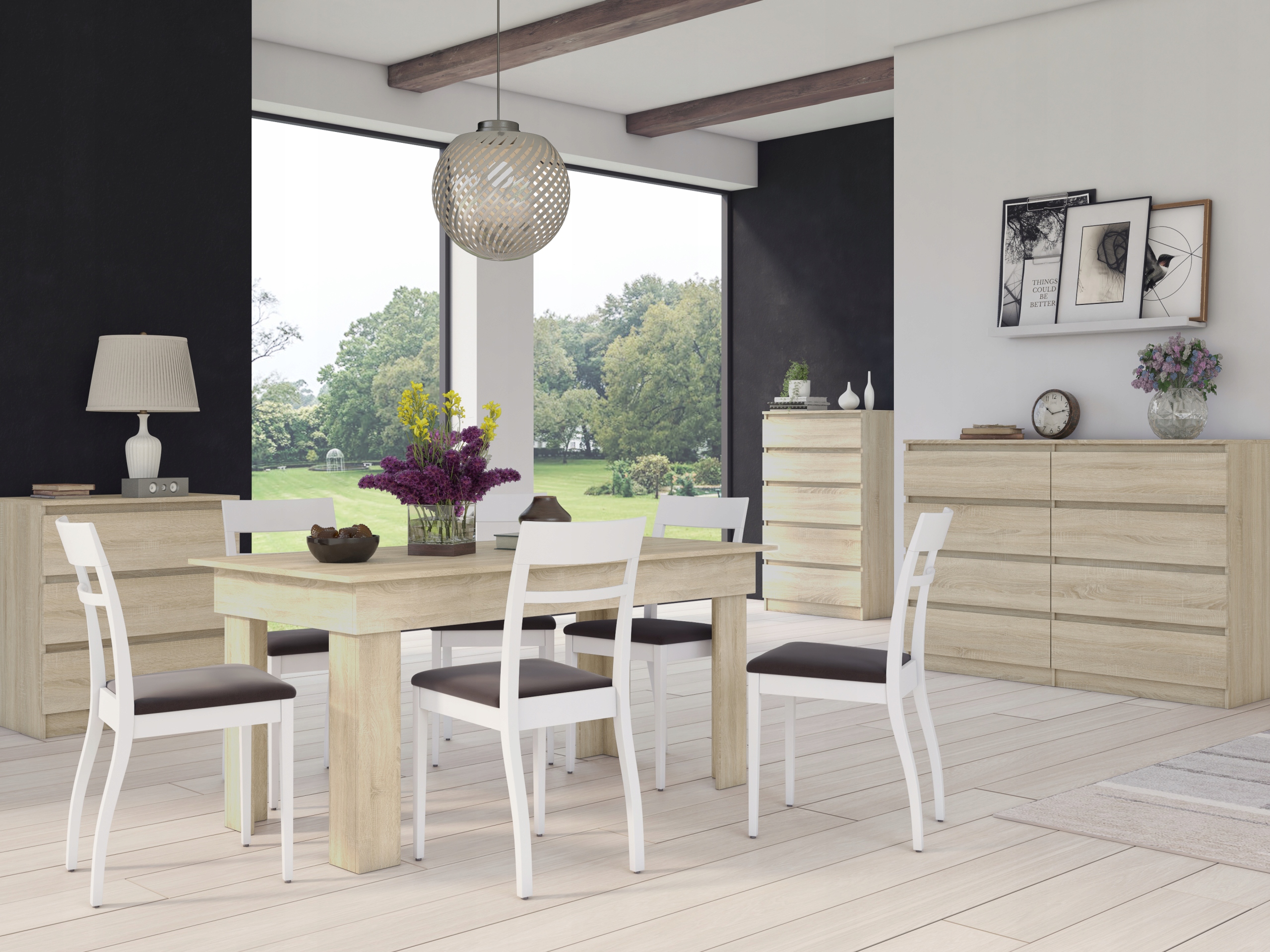 DUŻA KOMODA SZAFKA 8 SZUFLAD 120CM * DĄB SONOMA Liczba drzwi 0