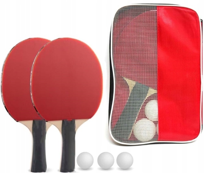 ZESTAW DO PING PONGA TENISA STOŁOWEGO PALETKI RAKIETKI + POKROWIEC+PIŁECZKI Marka inna