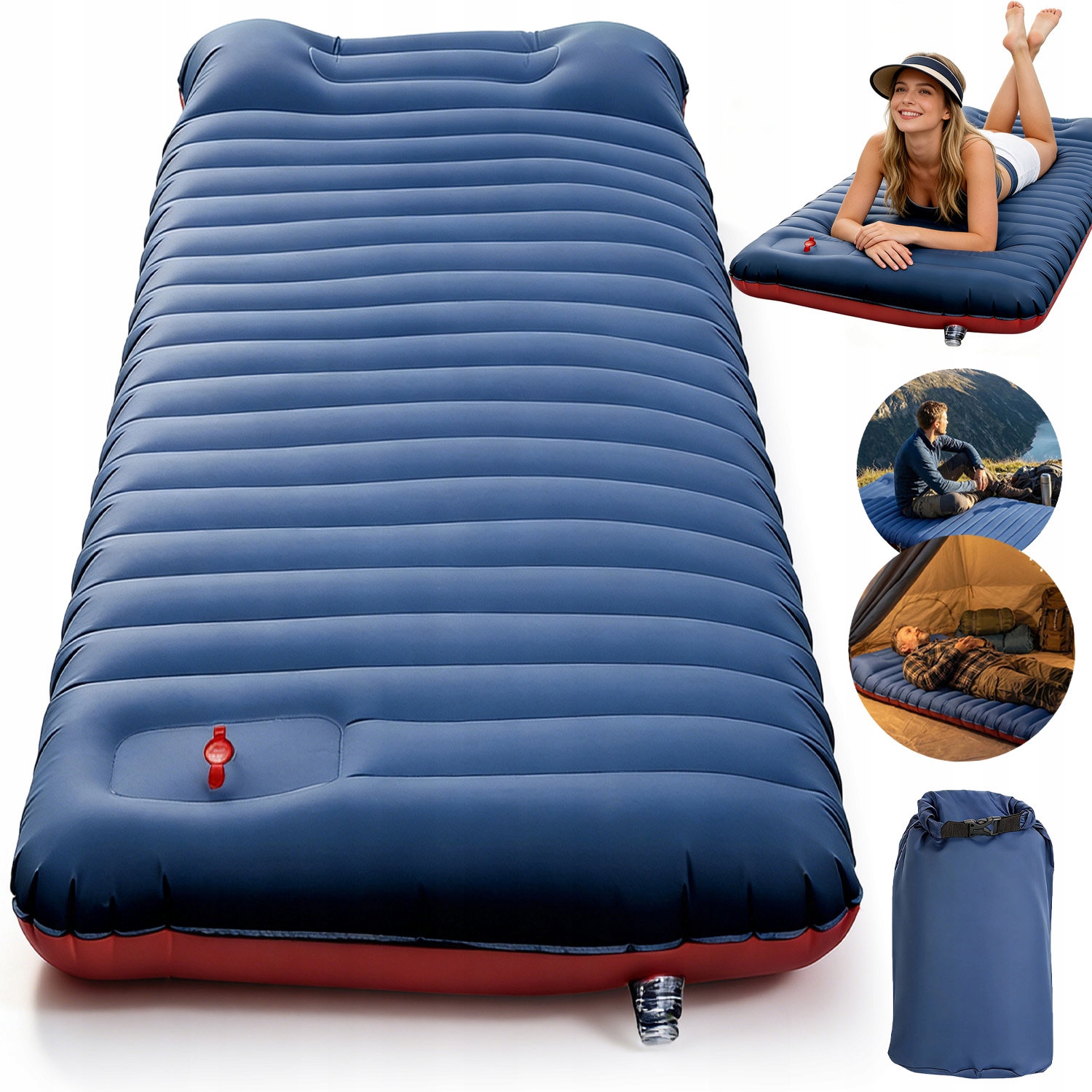 Materac Dmuchany Samopompujący Karimata Turystyczna Mata 190 X 60 X 12CM