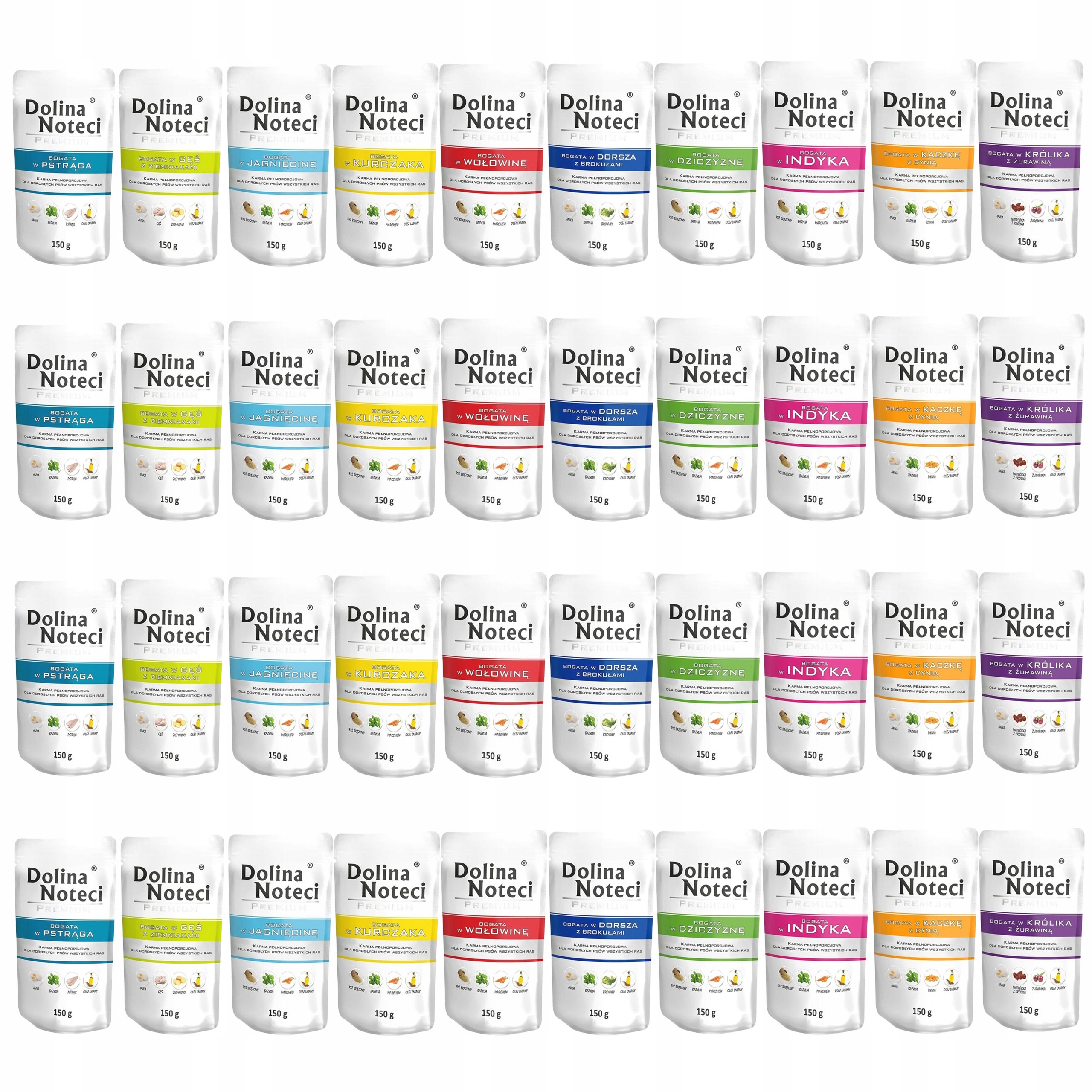 Levně Dolina Noteci Premium bezobilné Krmivo mokré pro psa mix chutí 40 x 150 g