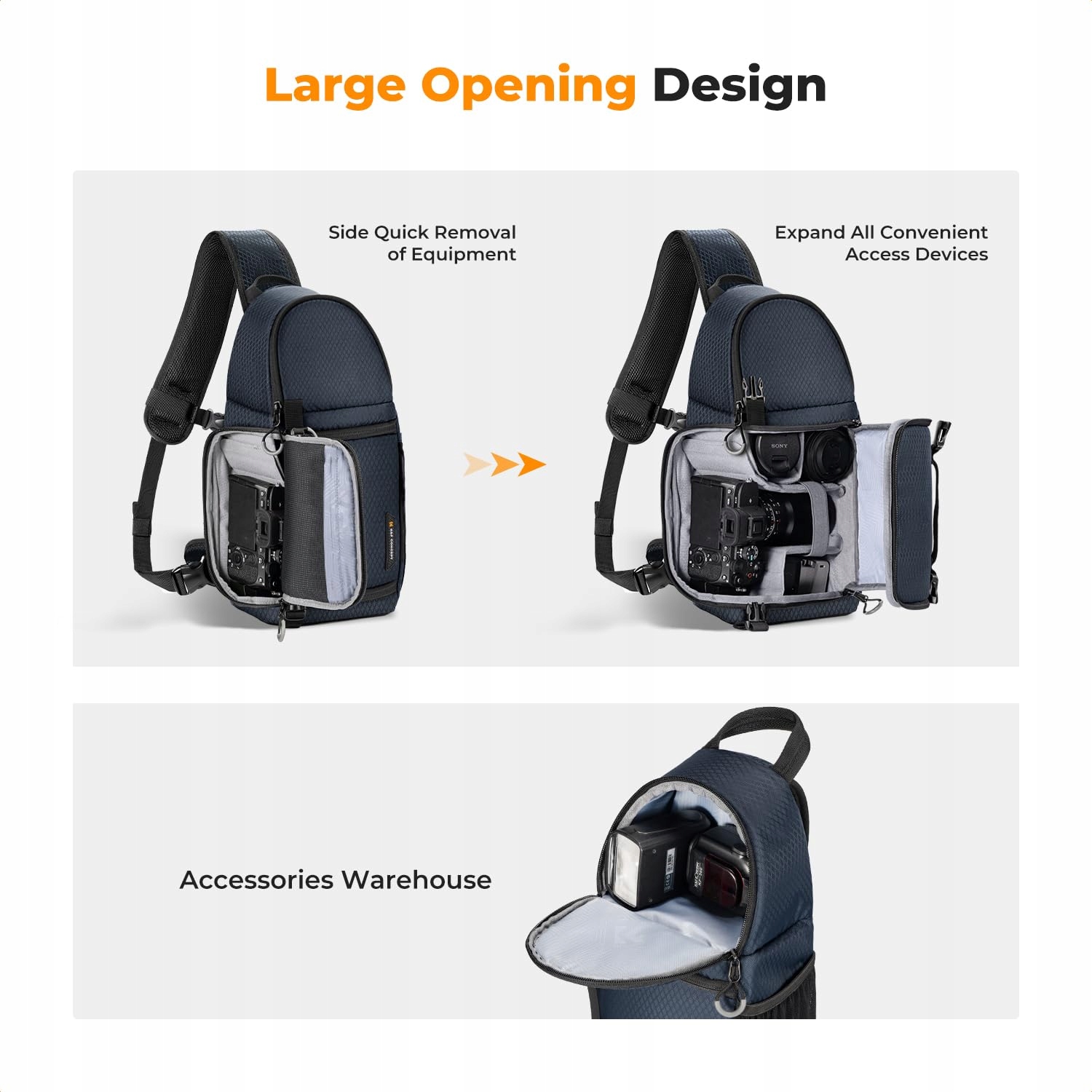 K&F CONCEPT Wodoodporna Torba Na Aparat Z Pokrowcem Na Deszcz — miniatura 7