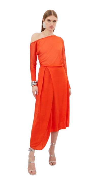 Karen Millen Šaty S Dlouhým Rukávem A Asymetrickým Výstřihem S B1F