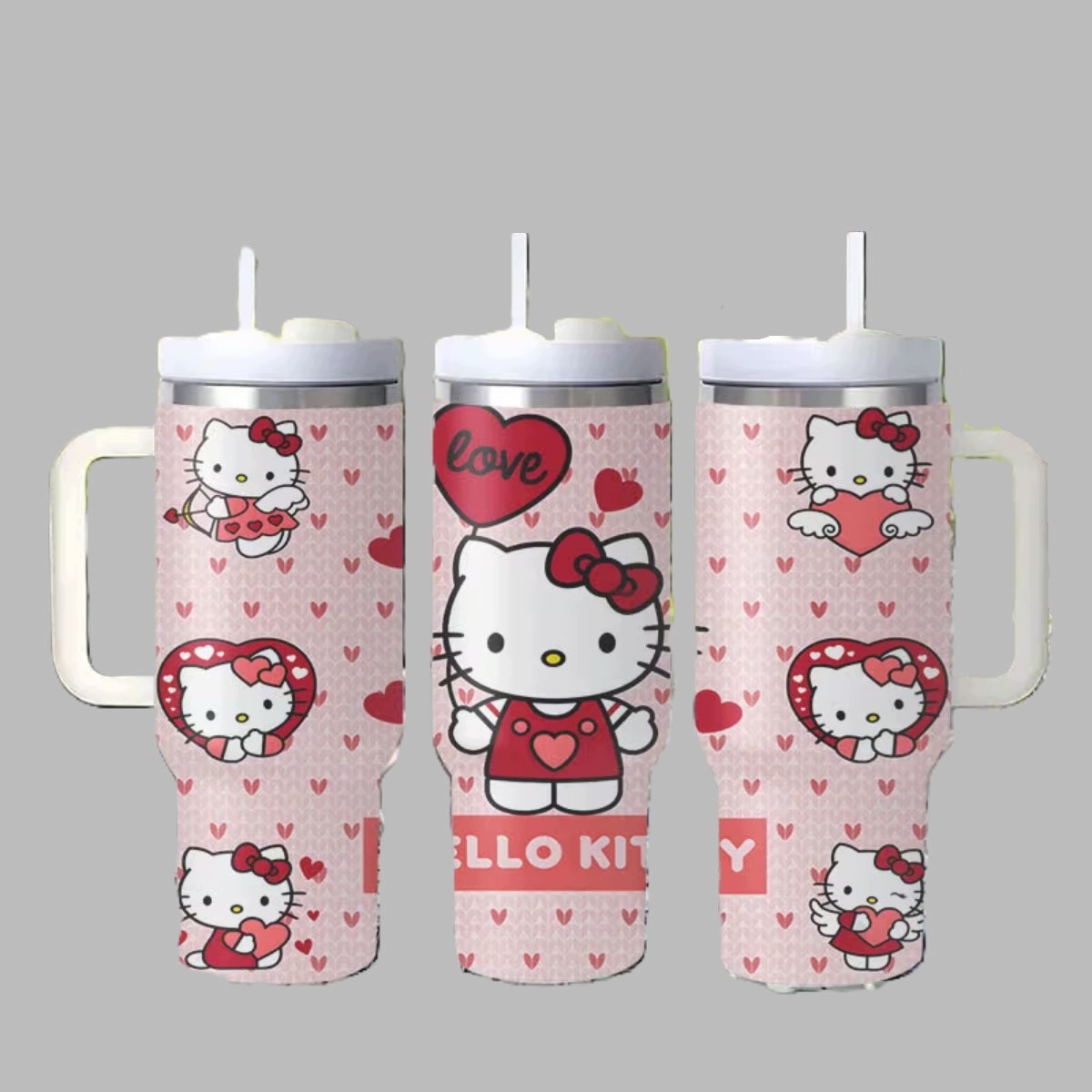 Termohrnek termoska velká láhev na pití Hello Kitty Růžová Kawaii Ytk 1200 ml