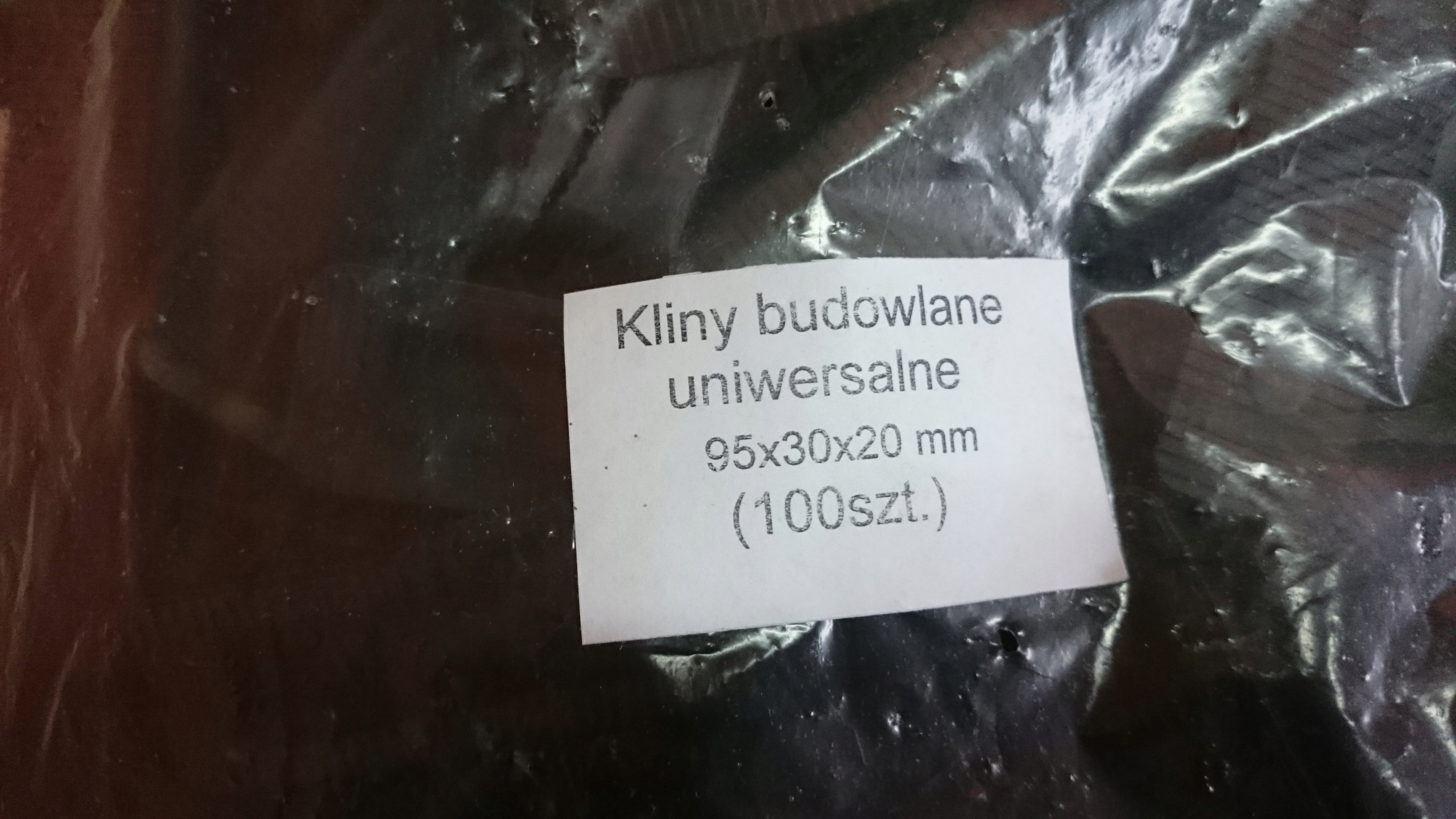 (100szt.) Kliny budowlane duże 95x30x20mm EAN (GTIN) 9830125688