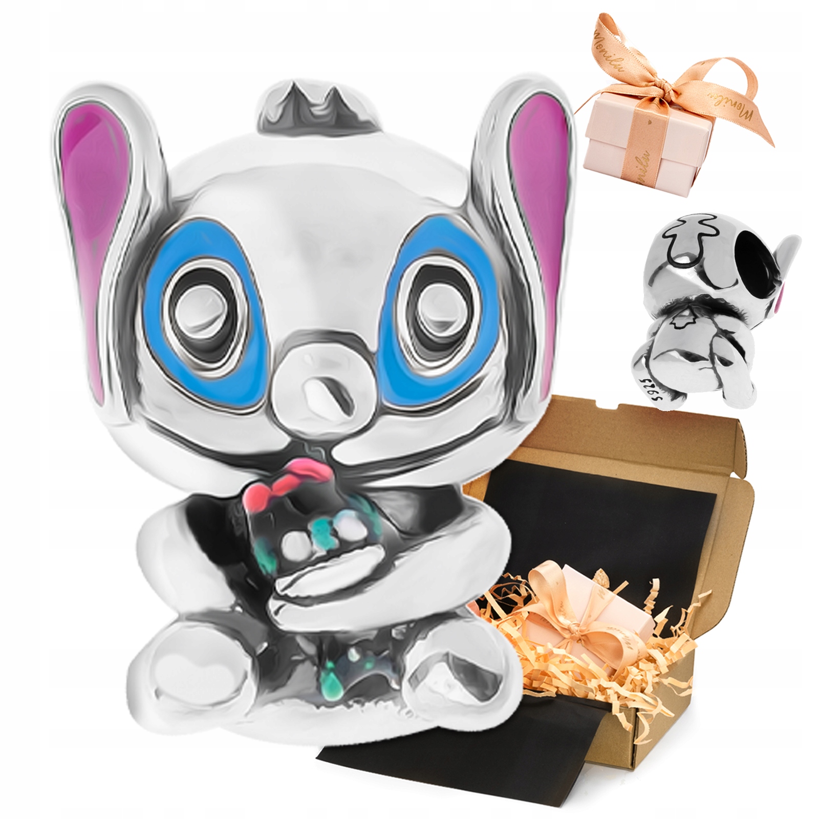 Stříbrný přívěsek 925 Charms Stitch pro malou slečnu Dárek
