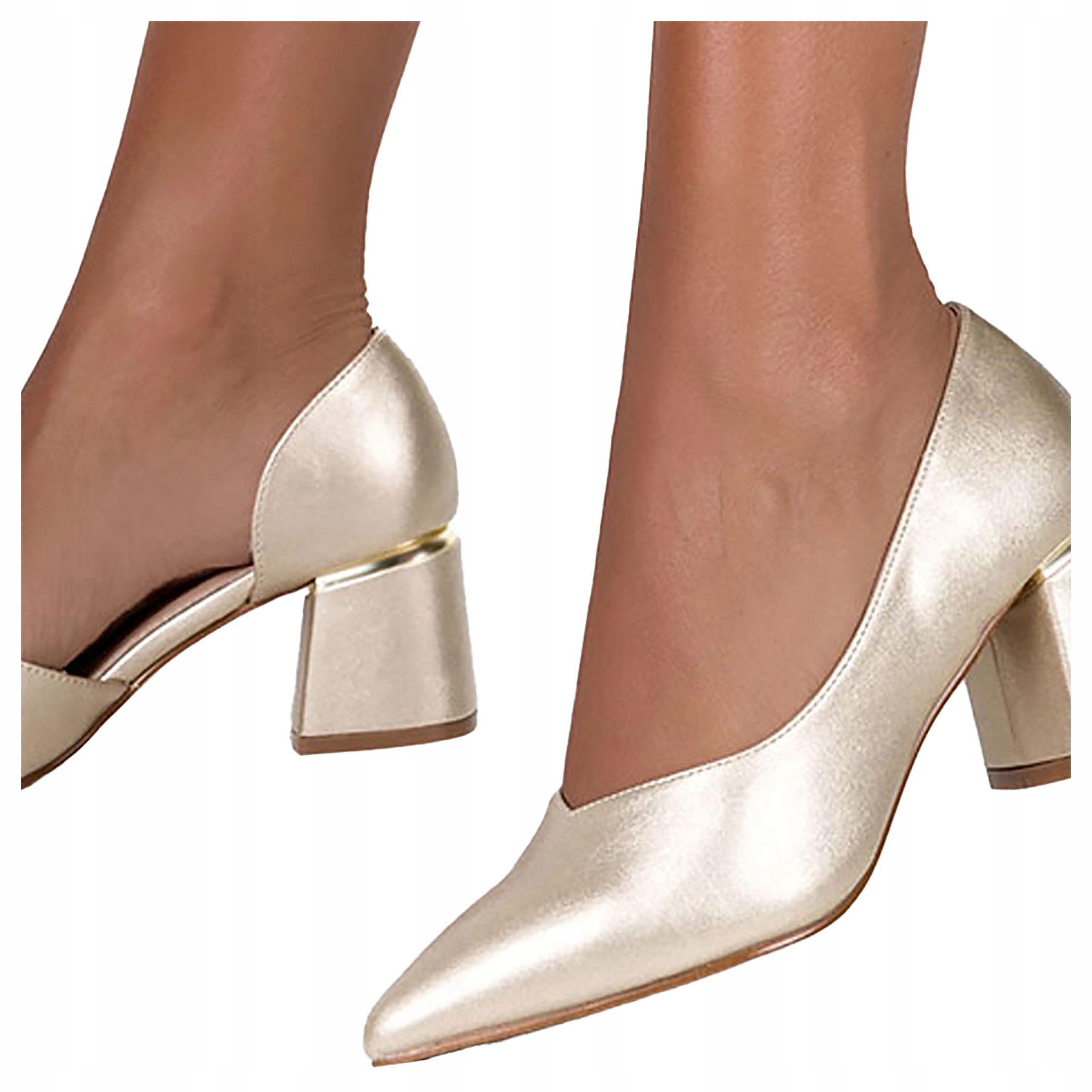 Klasické Lodičky Na Ozdobném Podpatku S Koženou Vložkou, velikost 36