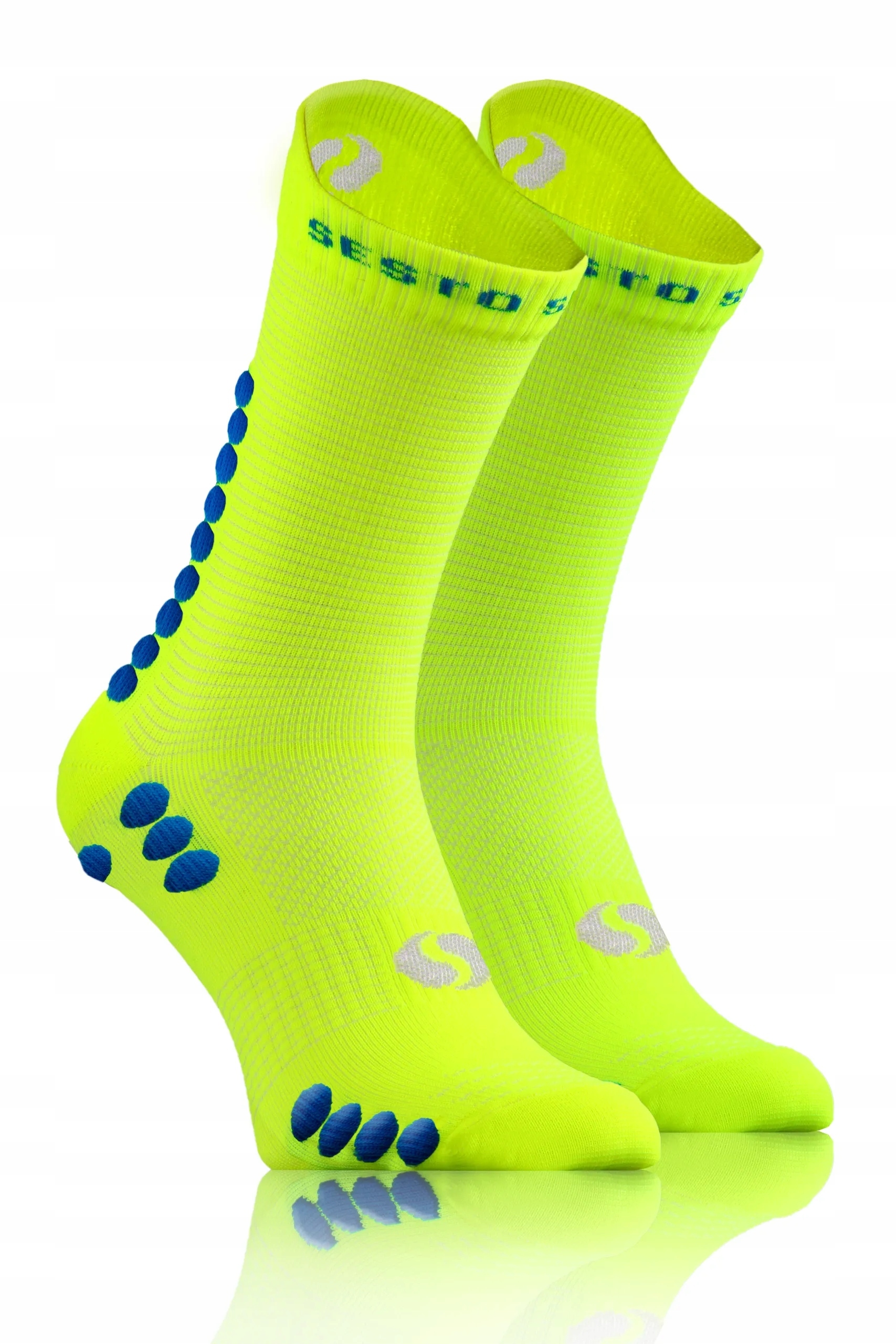 Sesto Senso Skarpety Sportowe Uniwersalne frotte SKB09 żółty neonowy 47-50