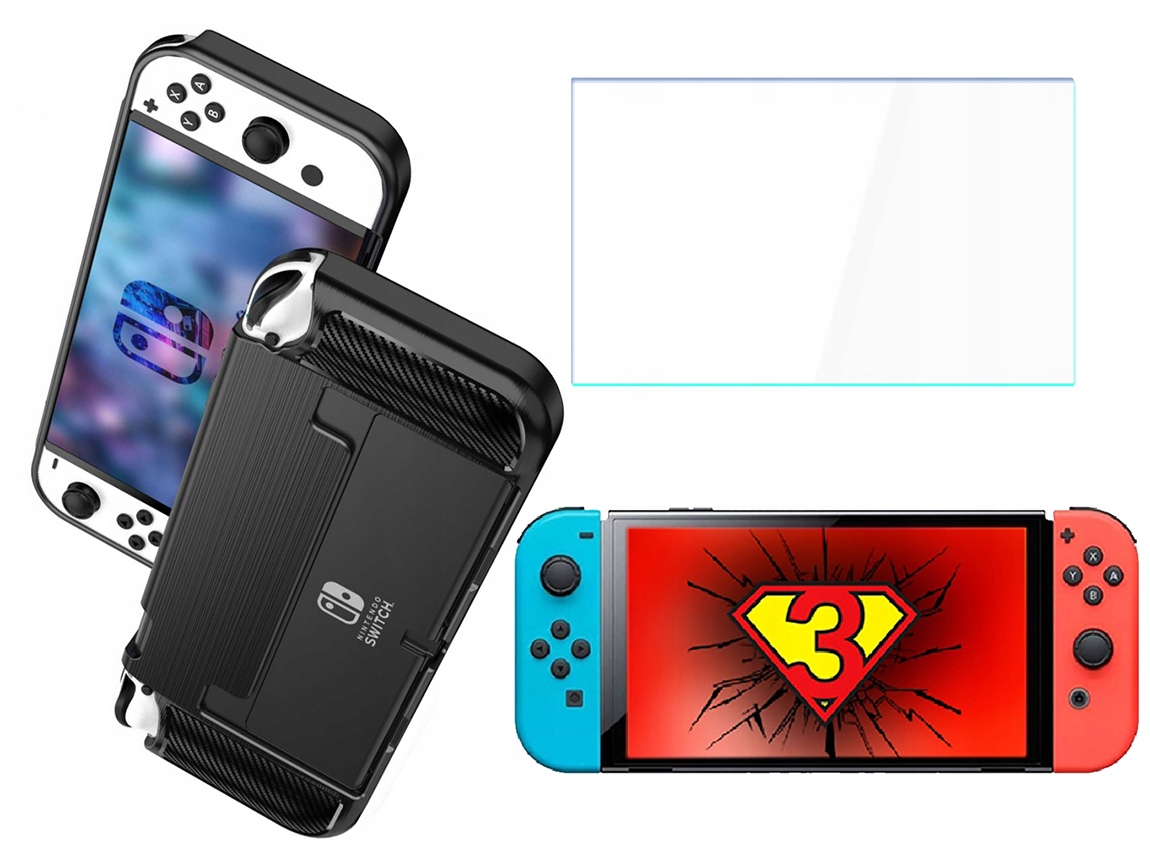 

Etui Obudowa do Nintendo Switch Oled Szkło 3MK