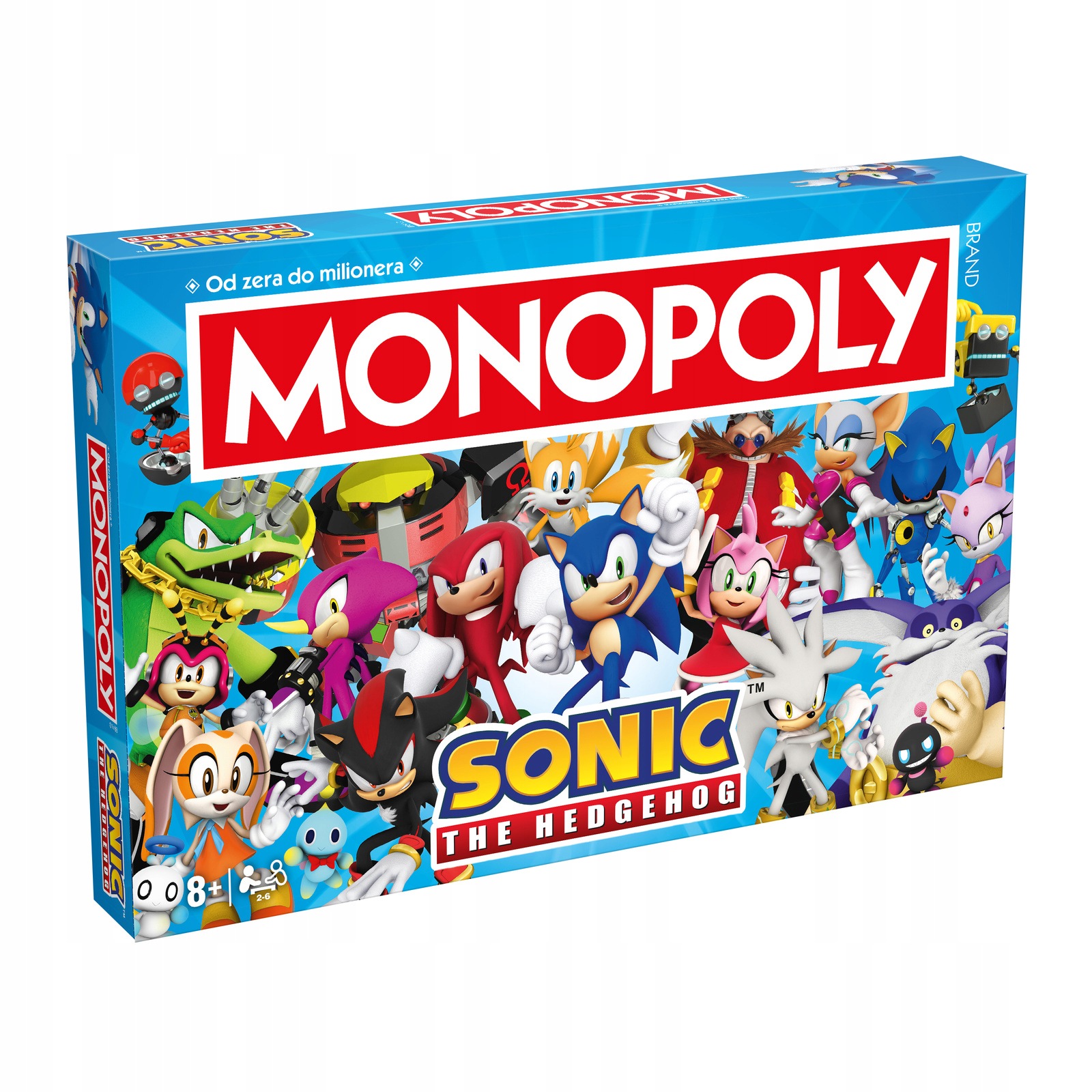 Gra planszowa Monopoly Sonic Unikatowe pionki Amy Rose domy banknoty hotele