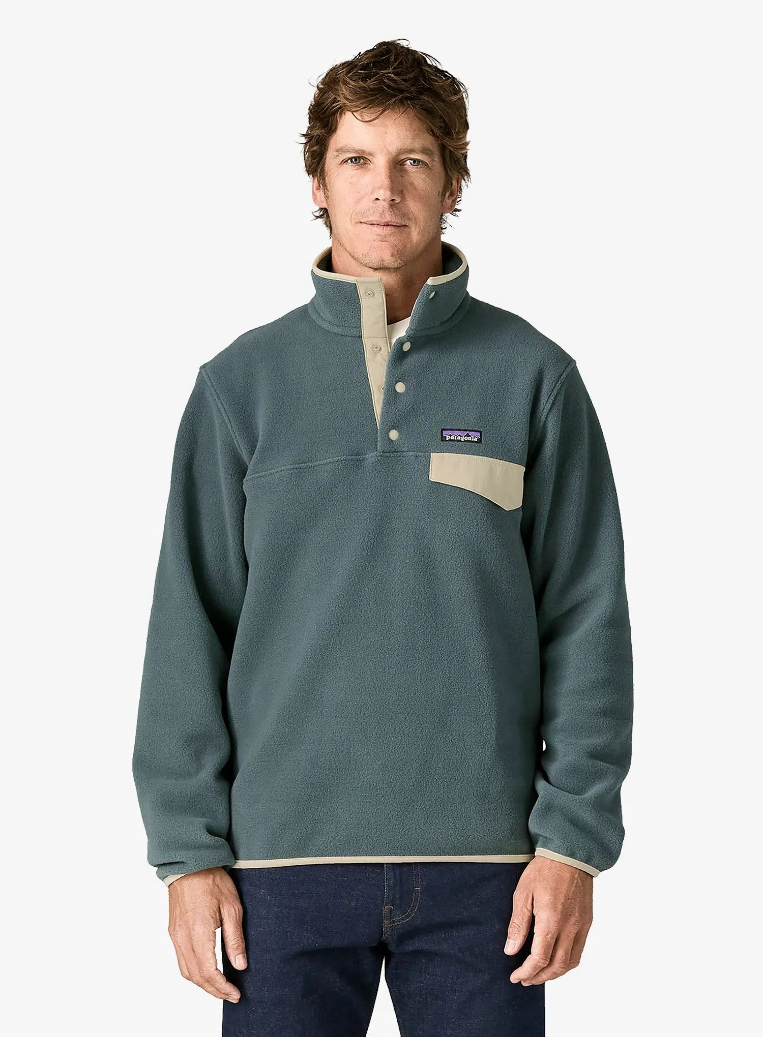 Bluza polarowa Patagonia Lightweight Synch Snap-T Pullover summit blue M