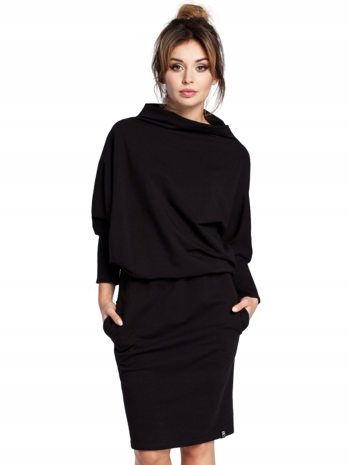 

Eu S/m B032 Stylowa sukienka mini z rękawami kimon