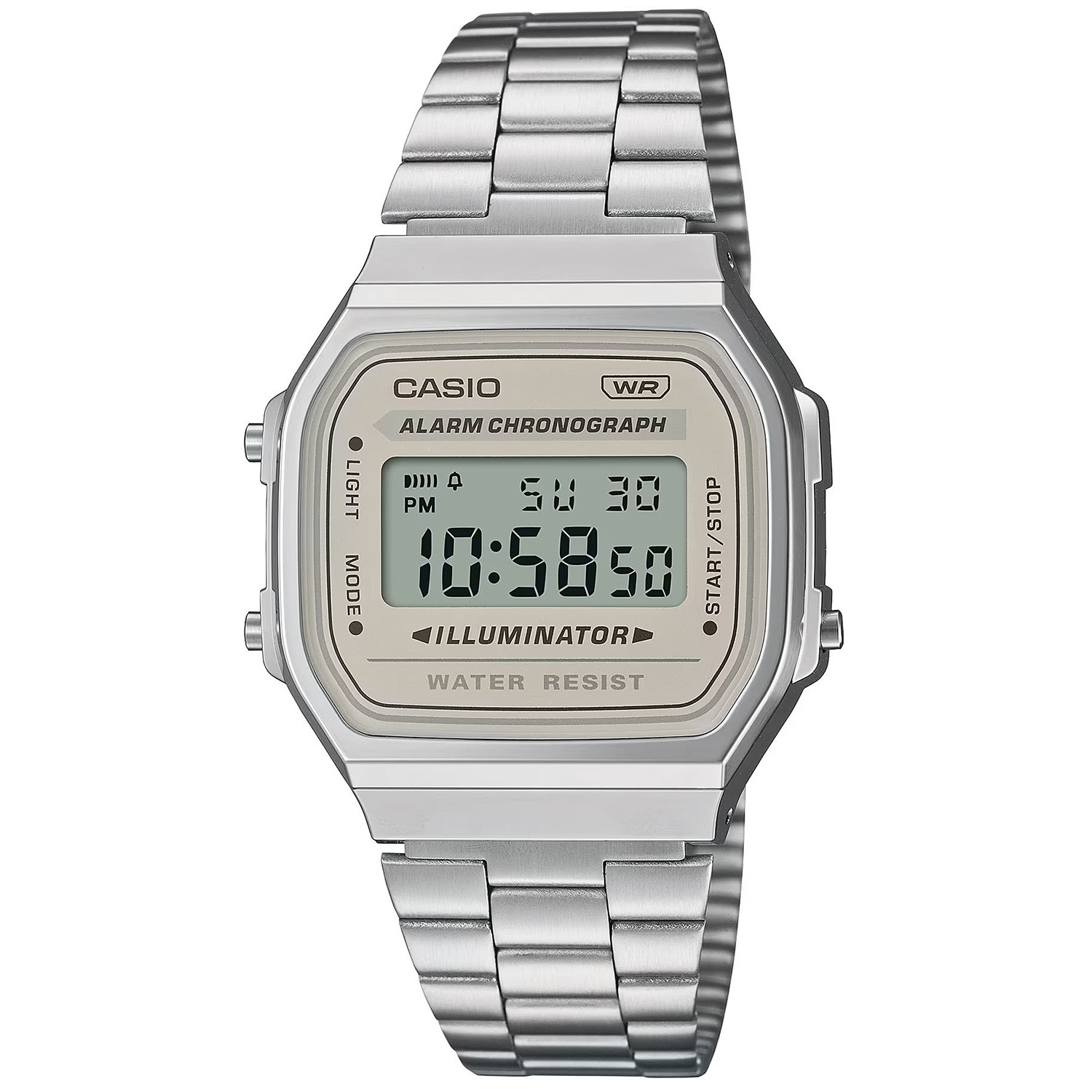 Casio Vintage A168WA-8AYES stříbrný náramek